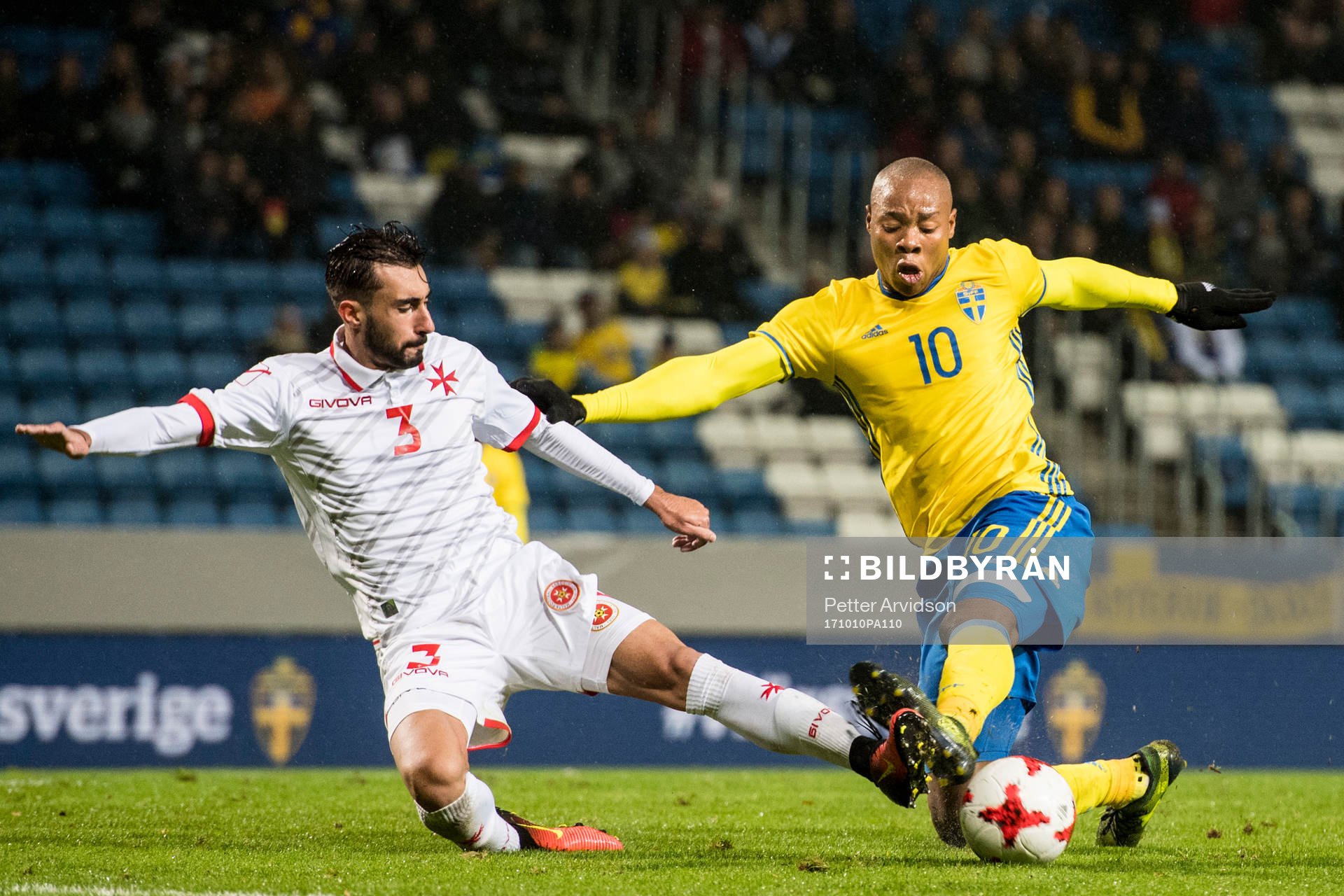 Sveriges Carlos Strandberg och Maltas Kurt Zammit