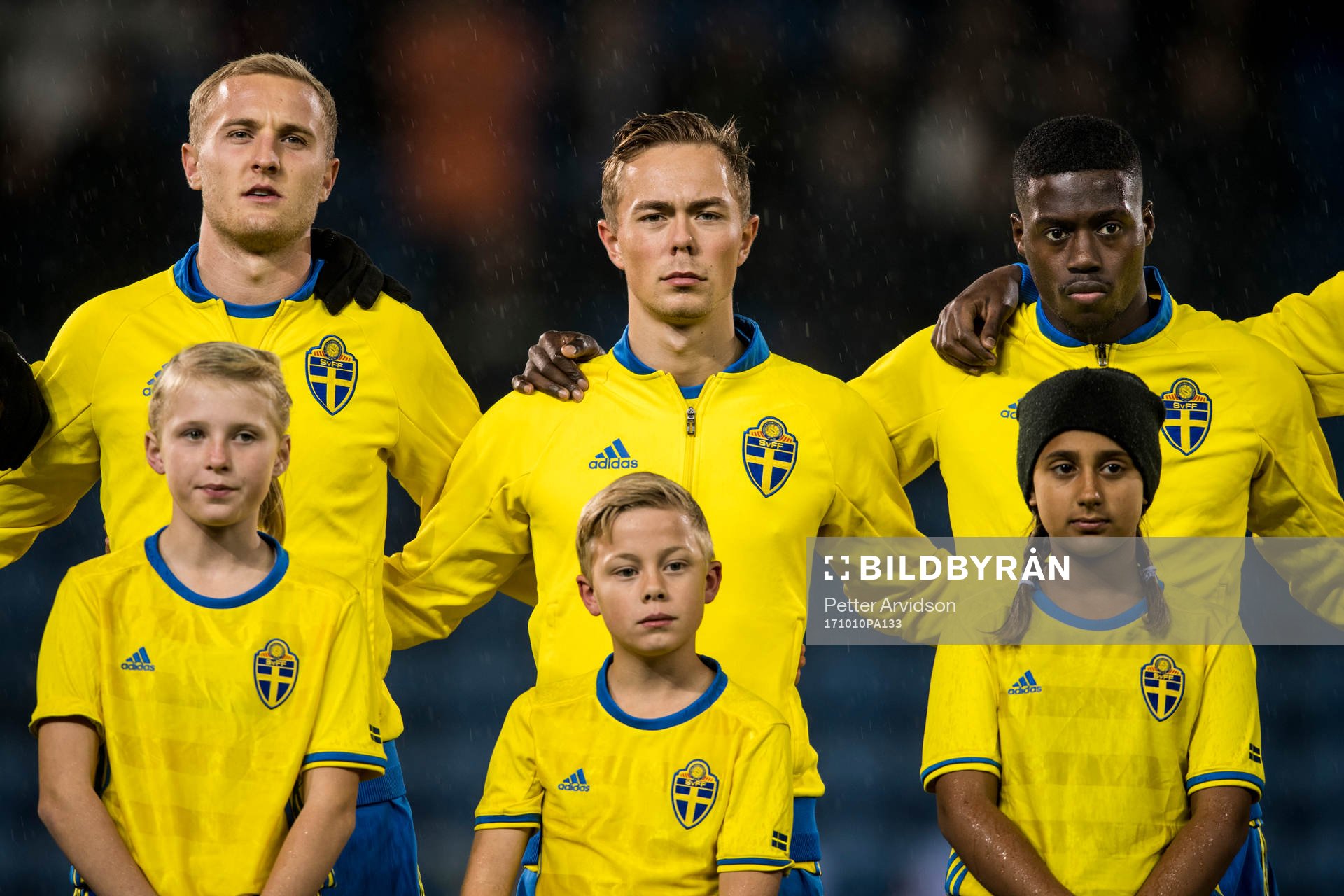 Sveriges Franz Brorsson, Joel Andersson och Isak Ssewankambo