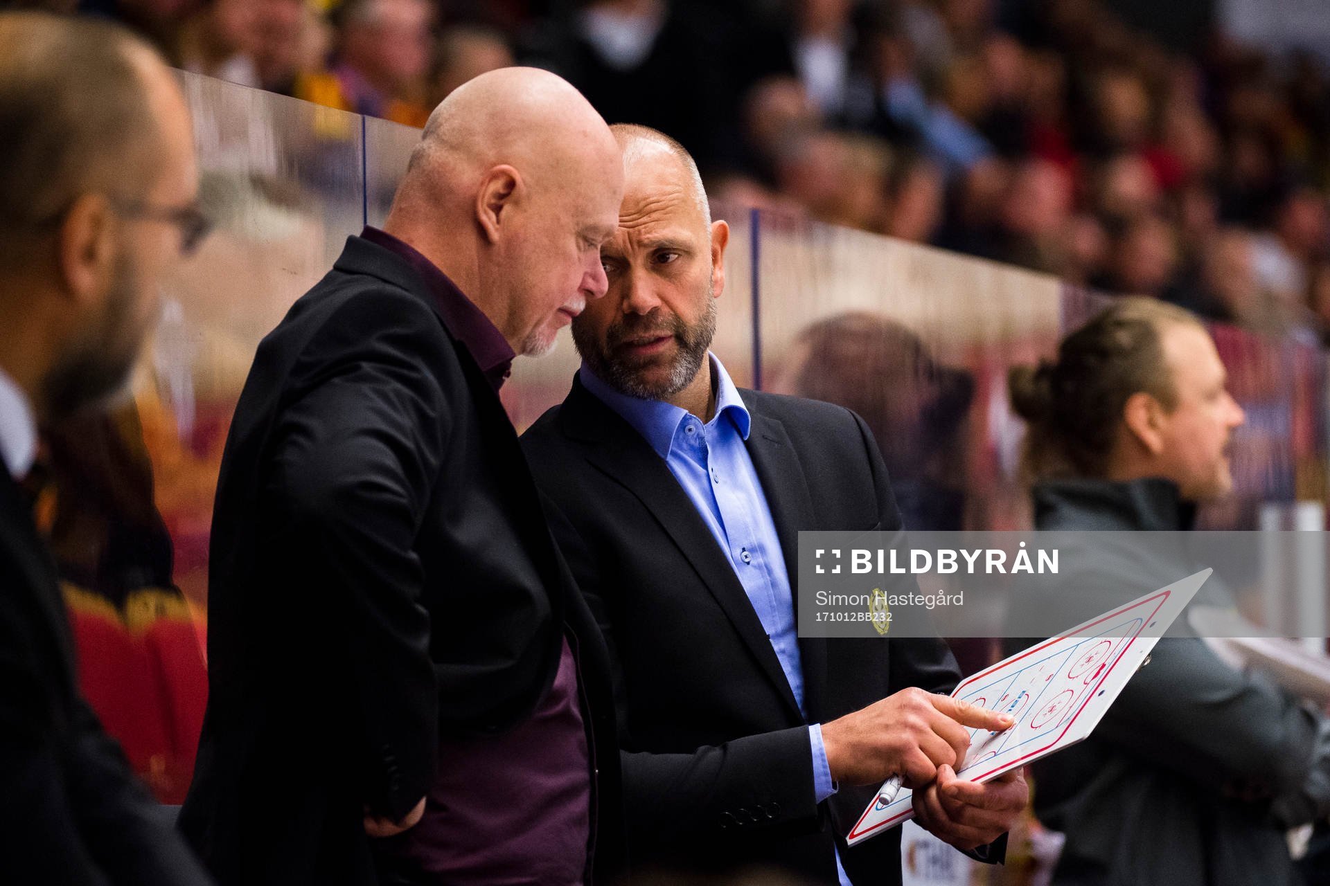 Brynäs tränare Roger Melin och assisterande tränare