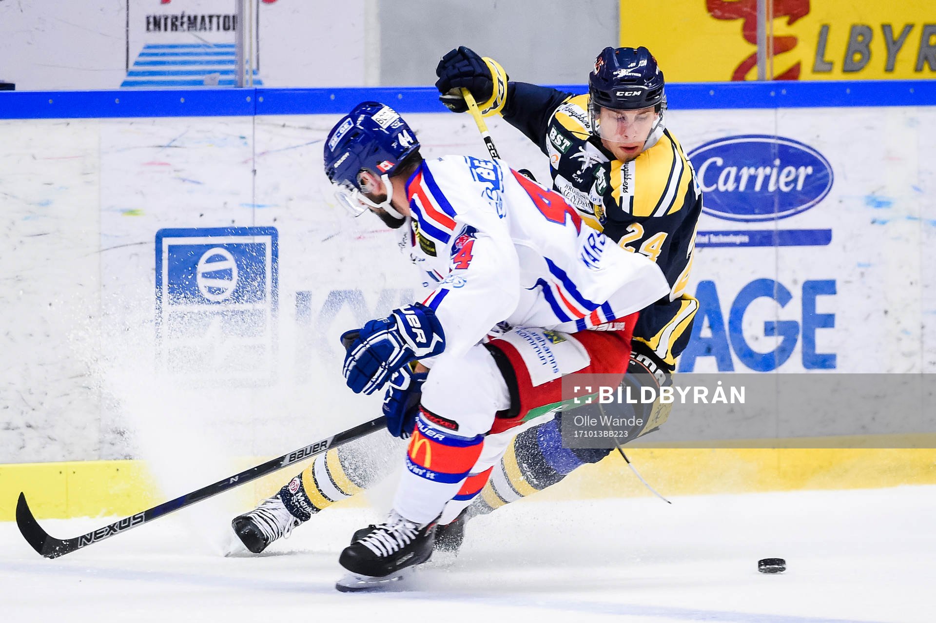 Oskarshamns Kevin Marshall och Södertäljes Hampus Olsson