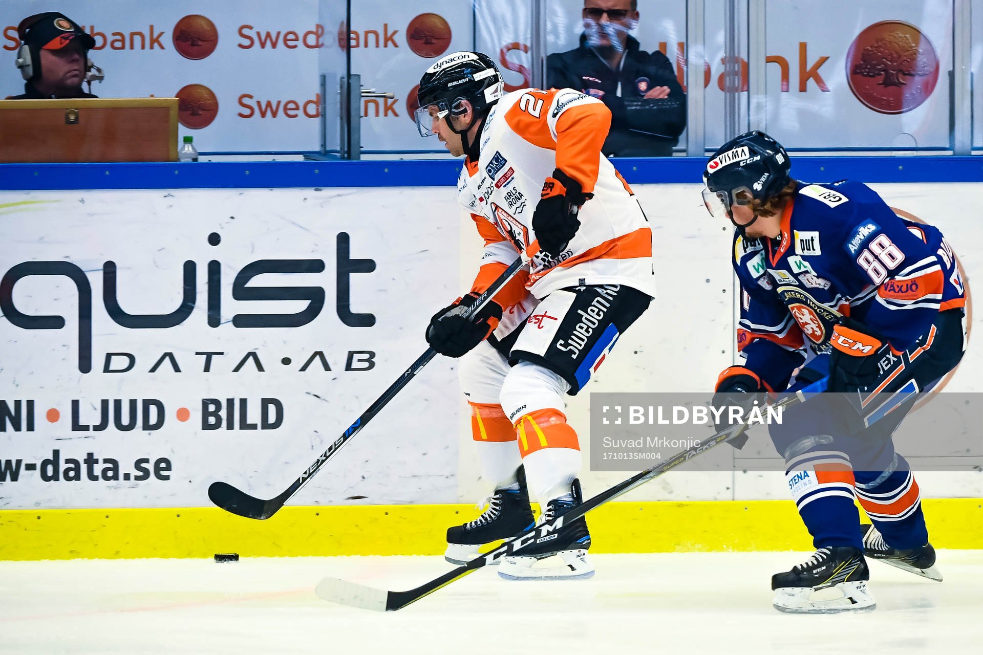 Karlskronas Cory Murphy och Växjös Adam Brodecki