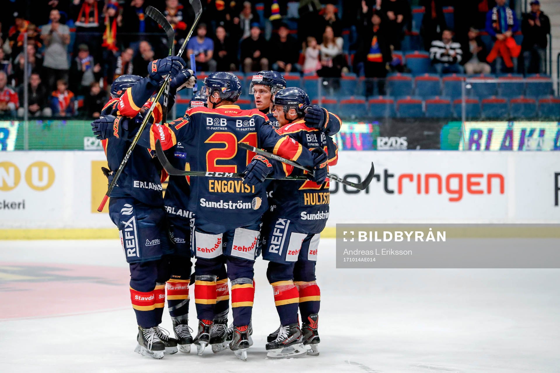 Djurgårdens Andreas Engqvist jublar med lagkamrater