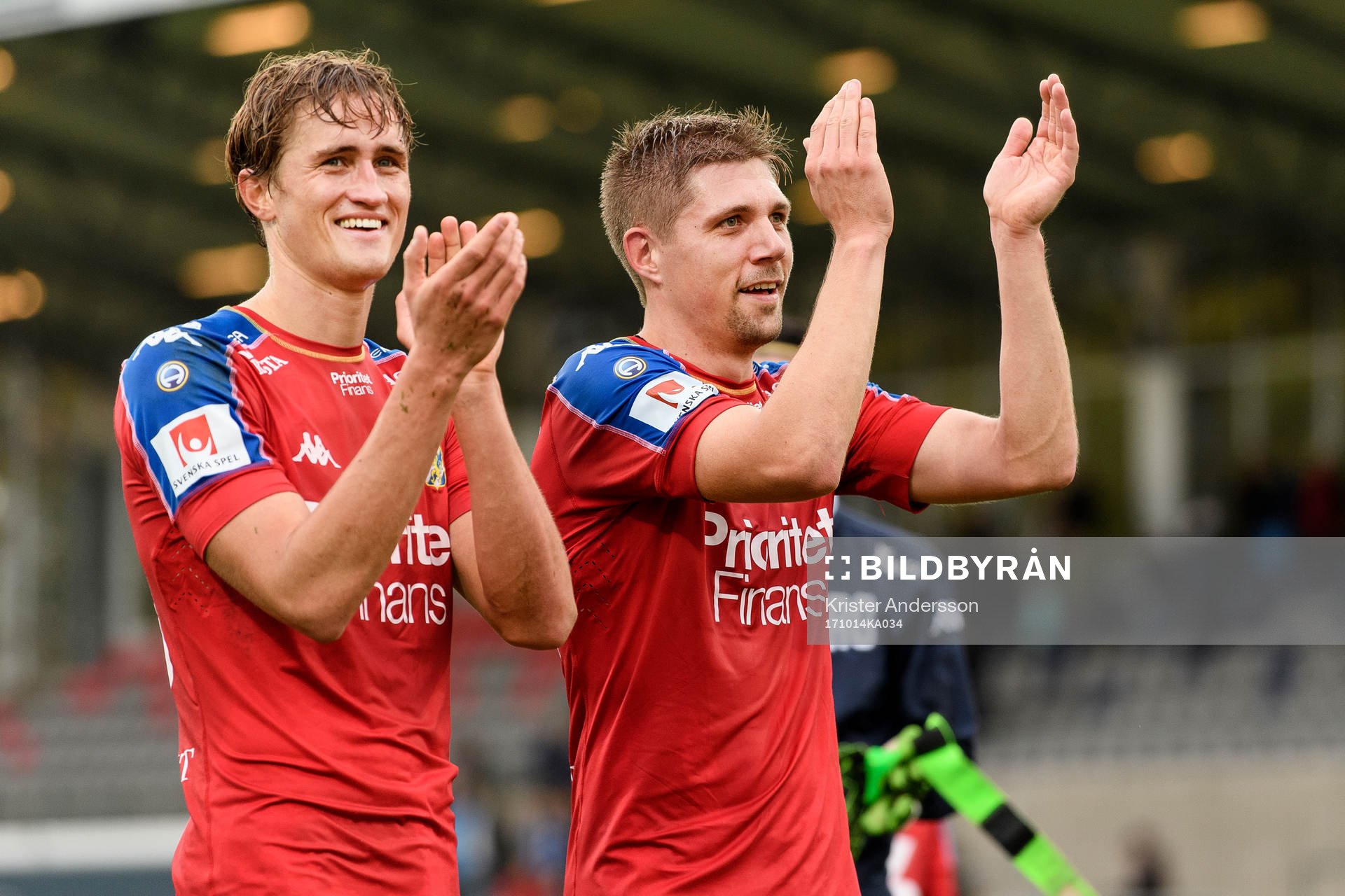 IFK Göteborgs Thomas Rogne och Mikael Boman jublar
