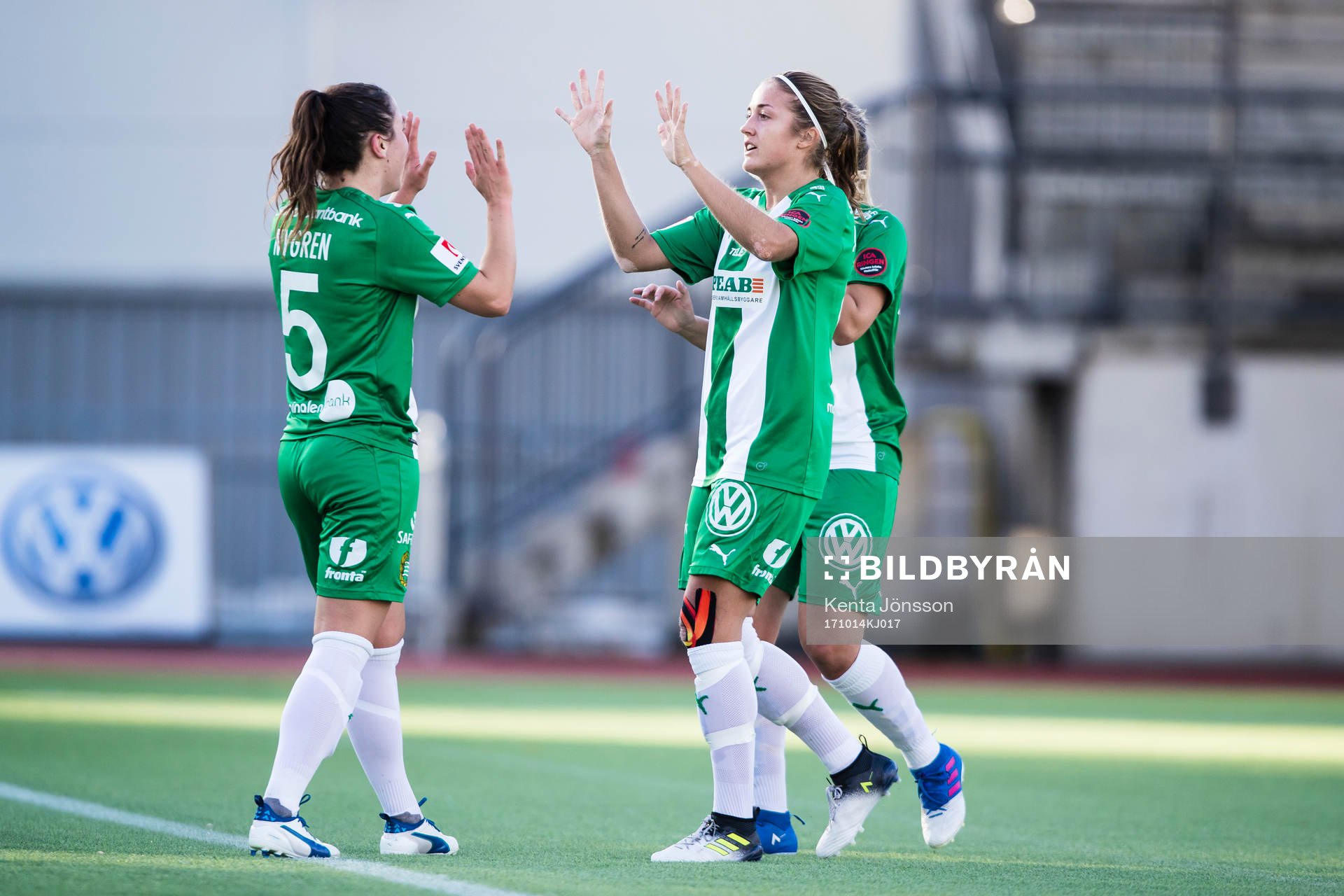 Hammarbys Alma Nygren , Filippa Angeldal och Frida Sjöberg