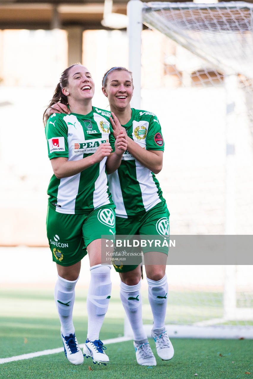 Hammarbys Alma Nygren och Julia Zigiotti Olme jublar