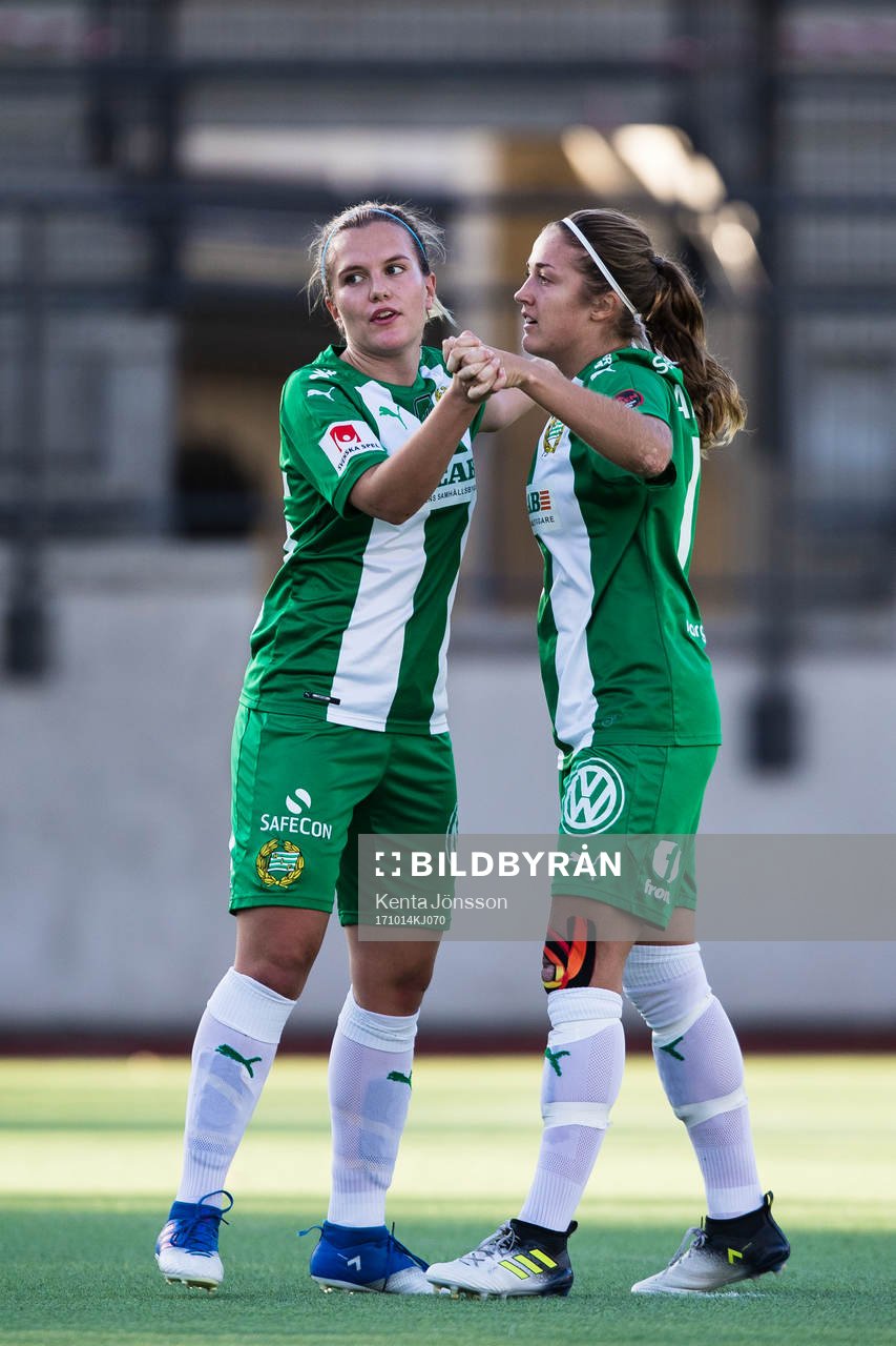 Hammarbys Frida Sjöberg jublar med Filippa Angeldal