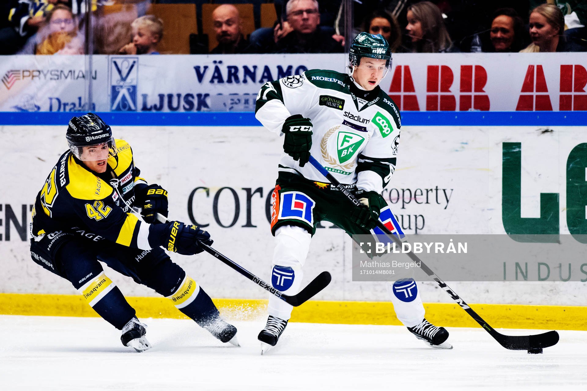 s Dylan Reese och Färjestads Christoffer Törngren