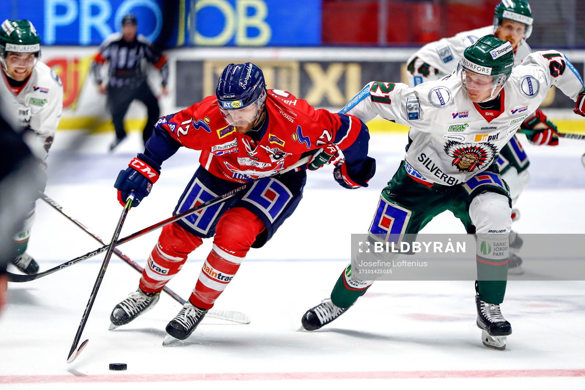 Linköpings Sebastian Karlsson och Frölundas Christoffer