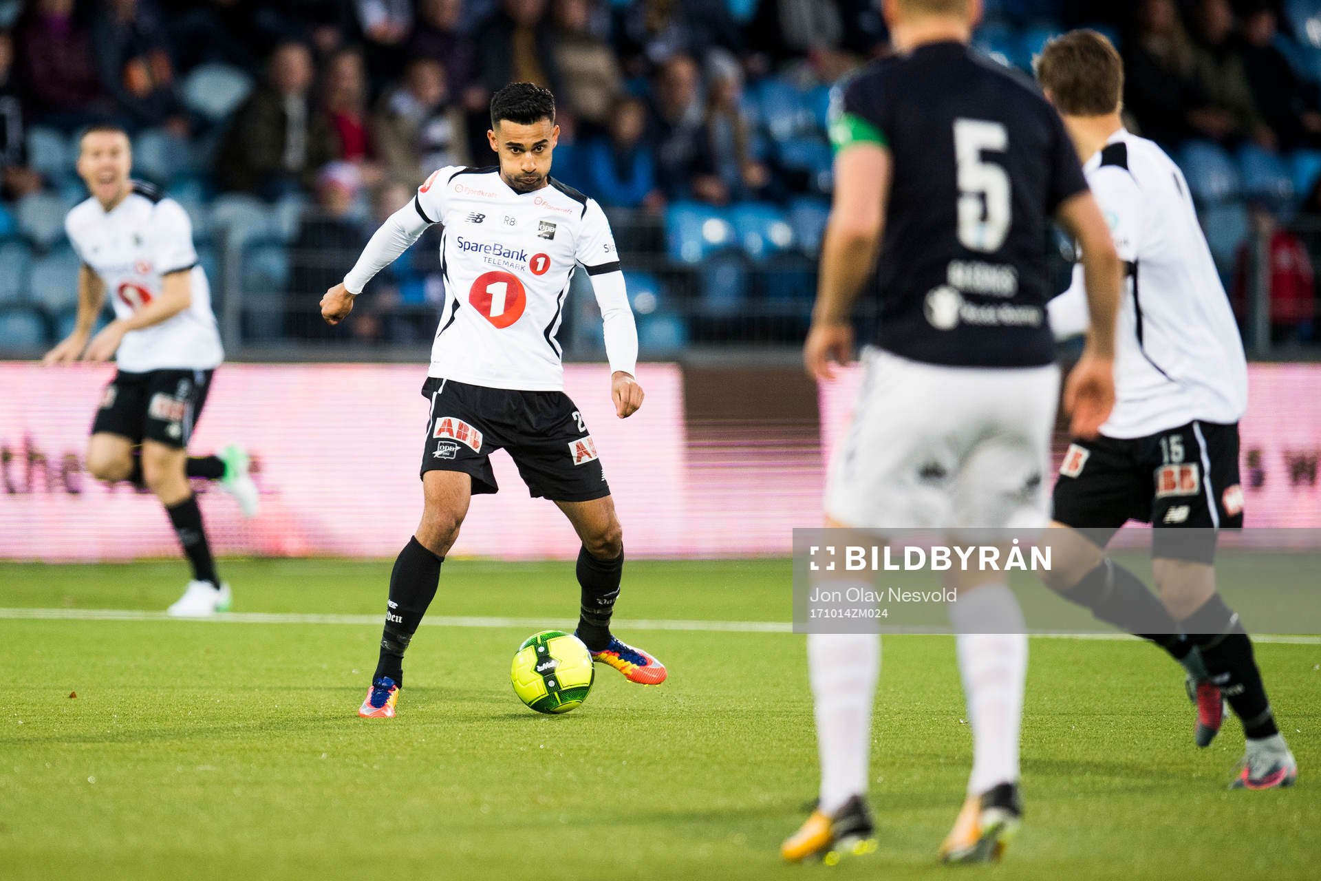 Etzaz Hussain of Odd during the Eliteserien match between Strømsgodset and Odd on October 14, 2017 in Drammen.