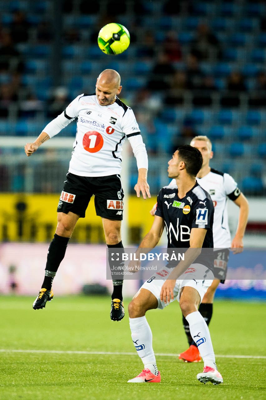 Jone Samuelsen of Odd and Bassel Jradi of Strømsgodset
