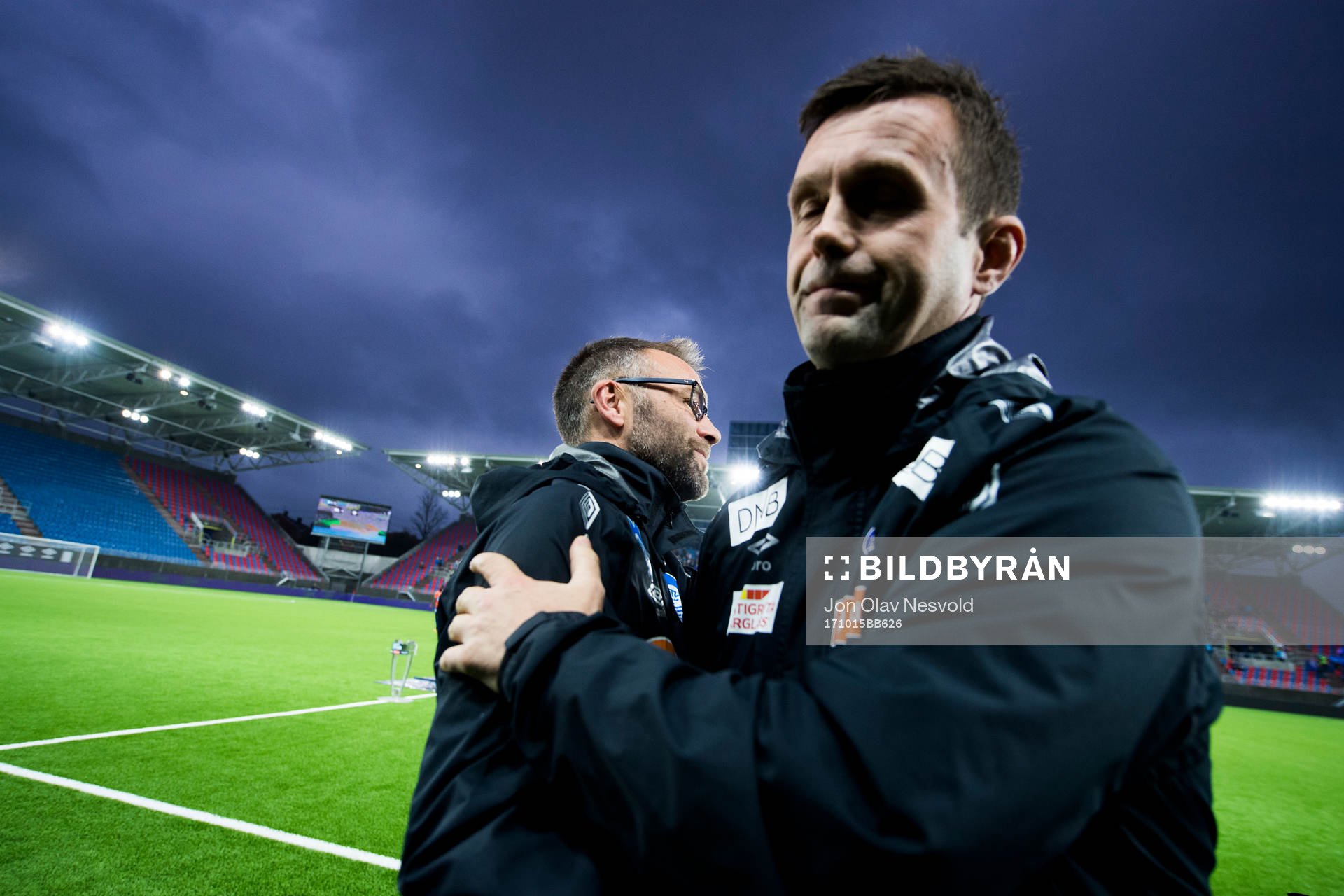 Trond Fredriksen, head coach of Aalesund, and Ronny Deila,