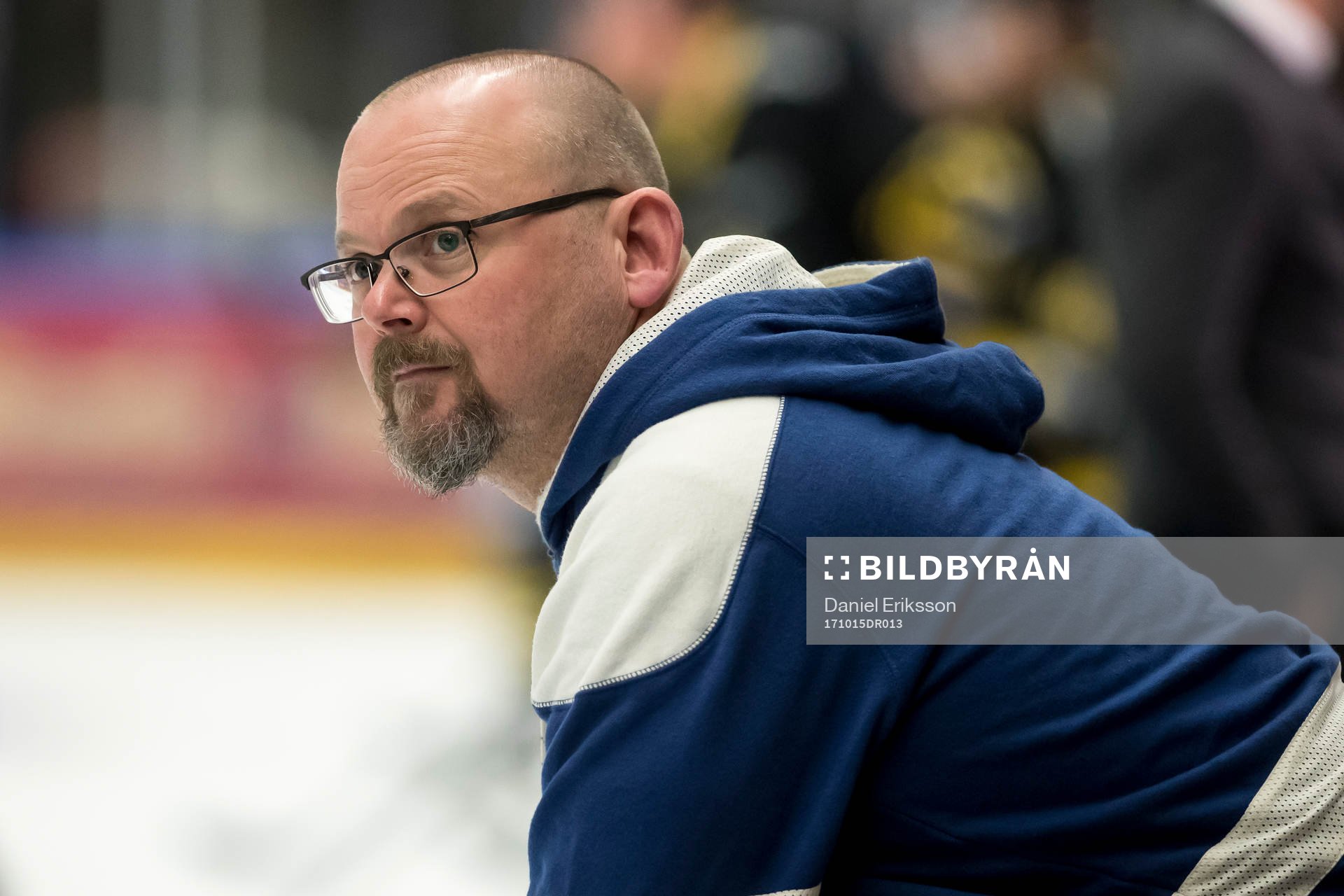 Leksands materialförvaltare Rob Flahiff i ishockeymatchen