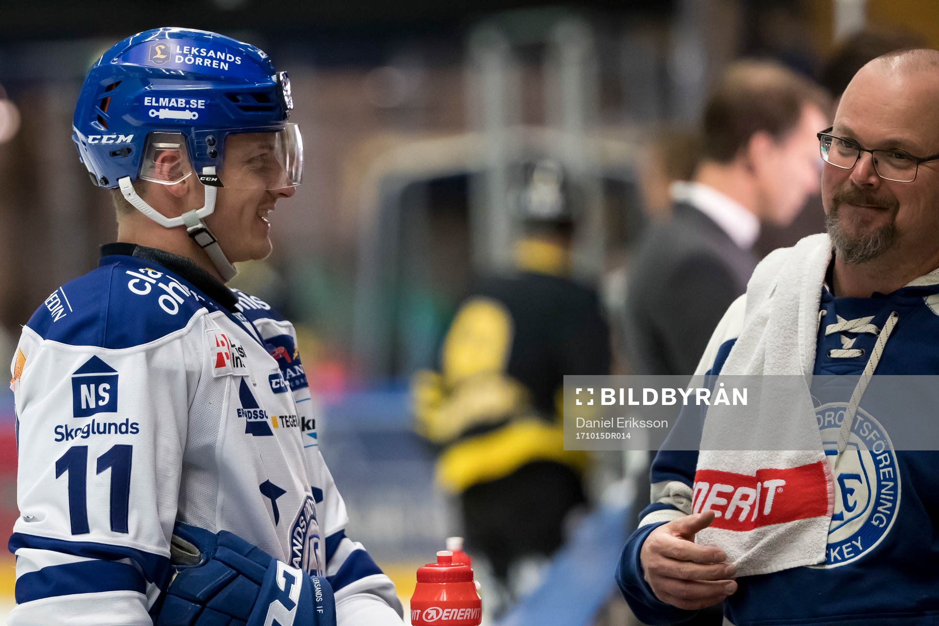 Leksands Martin Karlsson och materialförvaltare Rob