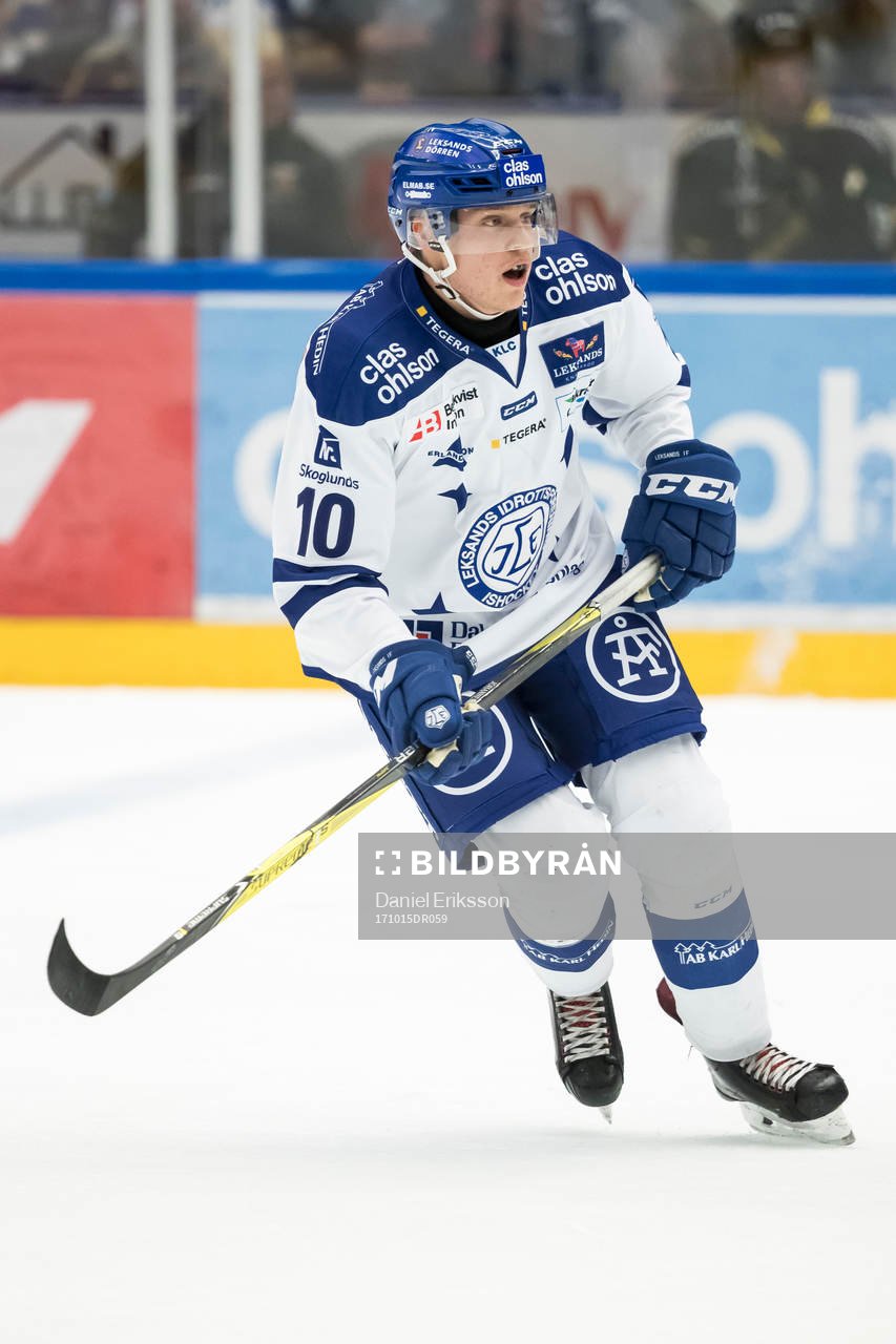 Leksands Johannes Johannessen  i ishockeymatchen i