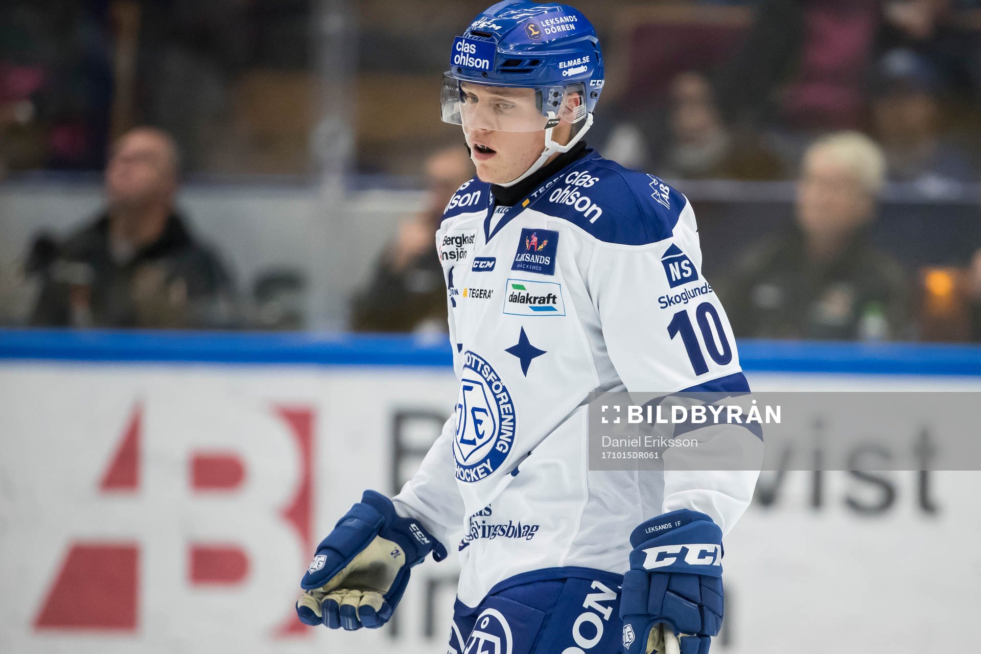 Leksands Johannes Johannessen  i ishockeymatchen i