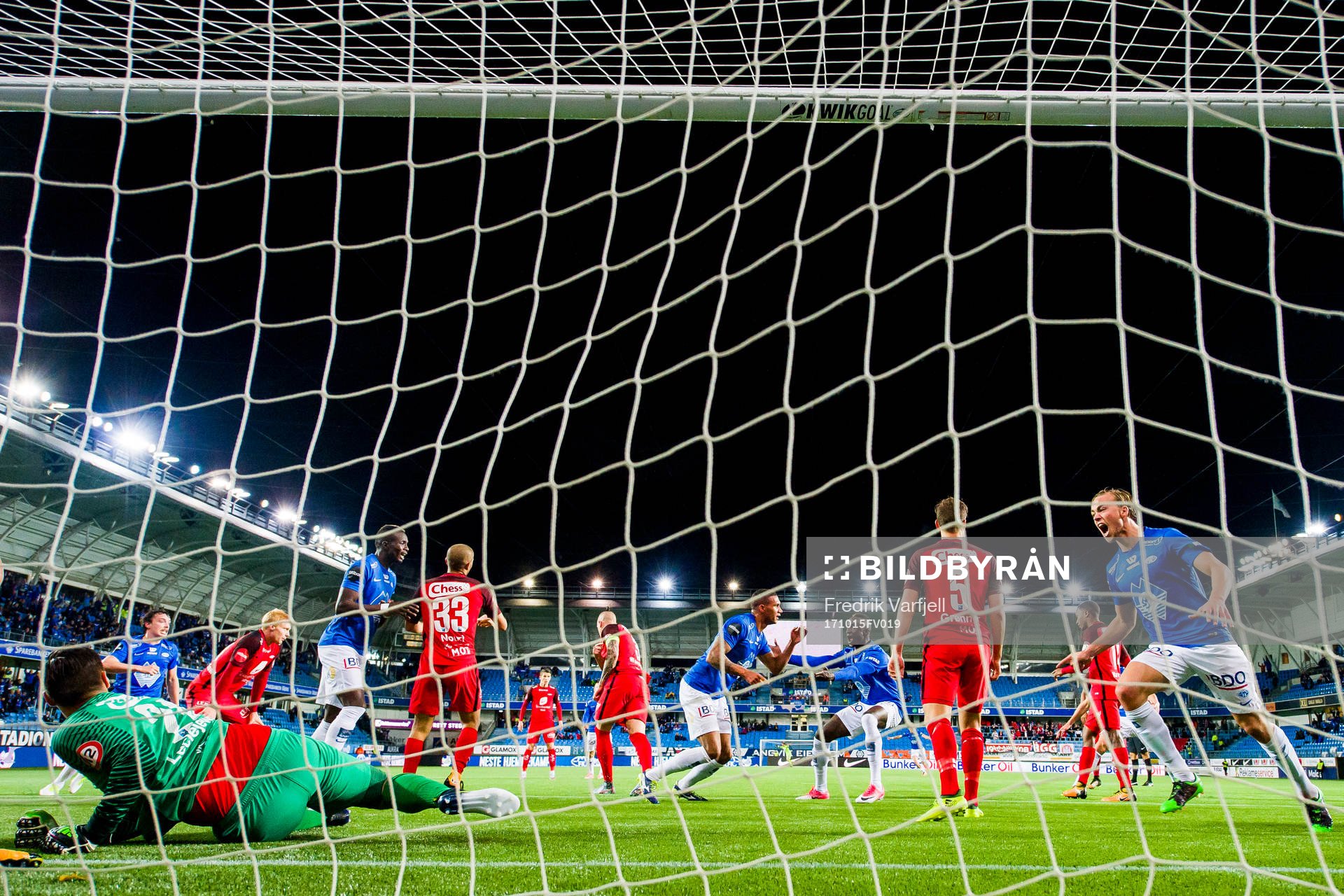 Ruben Gabrielsen of Molde celebrates with his teammates