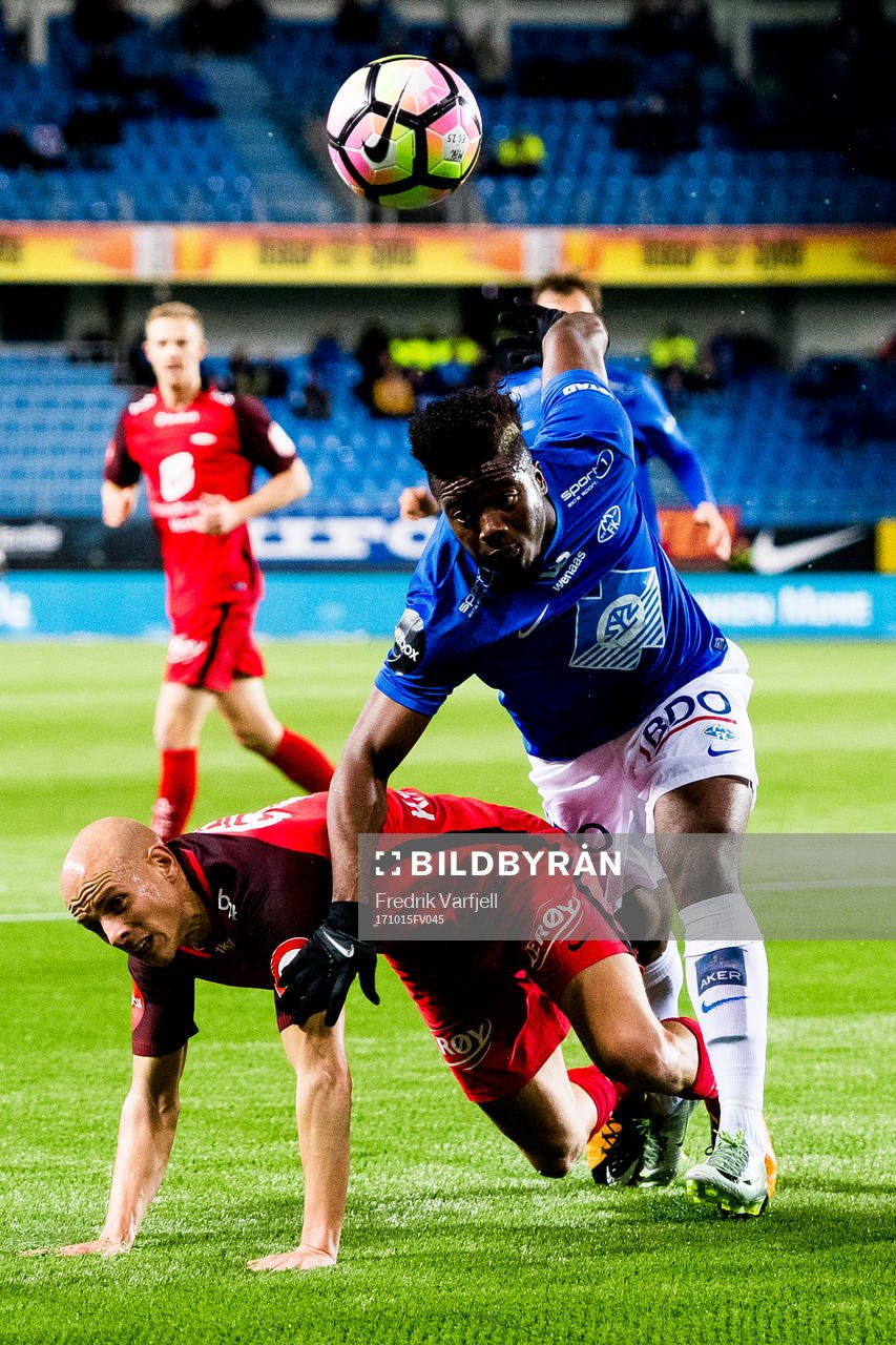 Ruben Kristiansen of Brann and Thomas Olivier Amang Kegueni