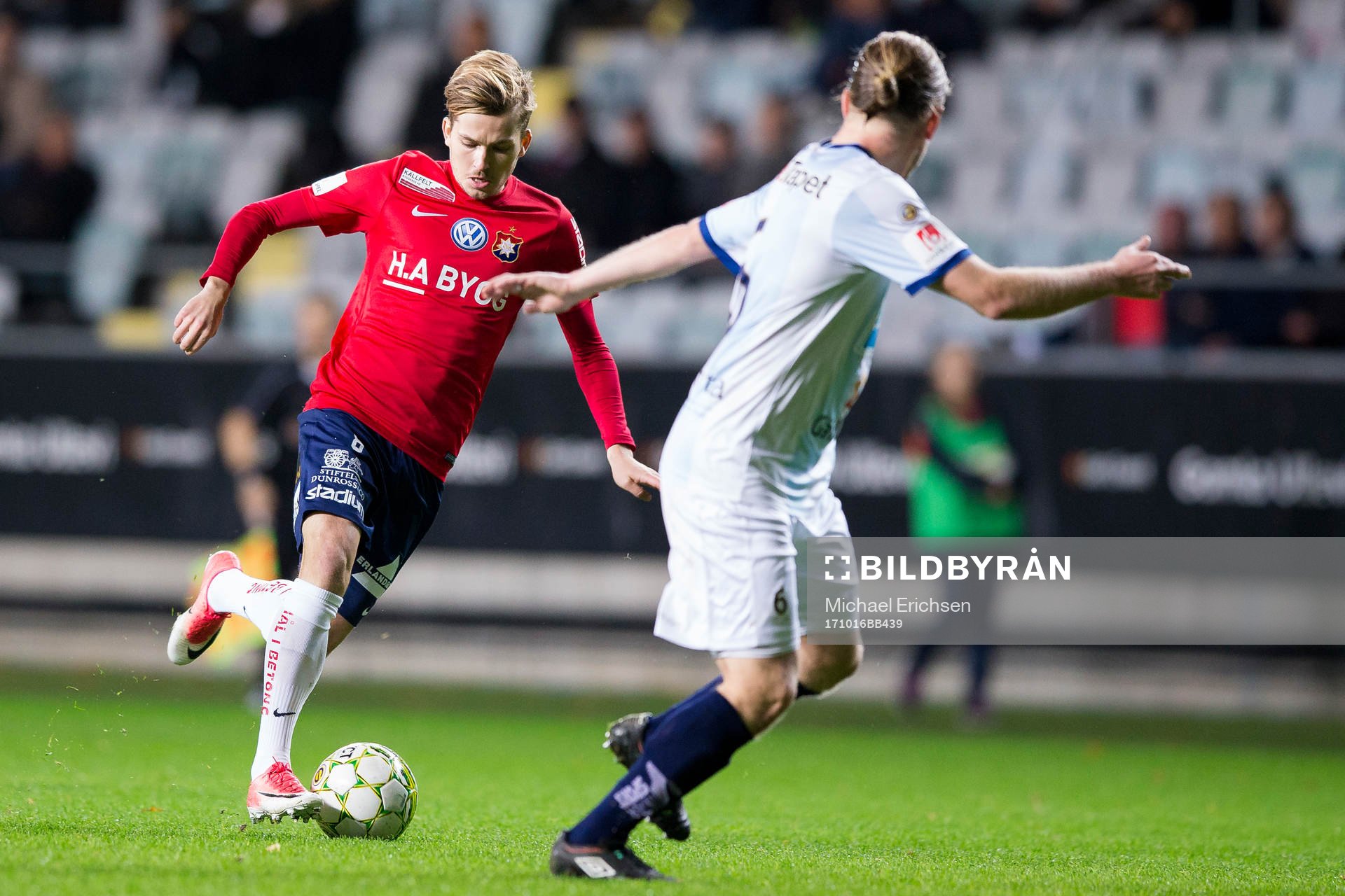 Örgrytes Andreas Östling under fotbollsmatchen i Superettan mellan Örgryte och Gefle den 16 oktober 2017 i Göteborg.