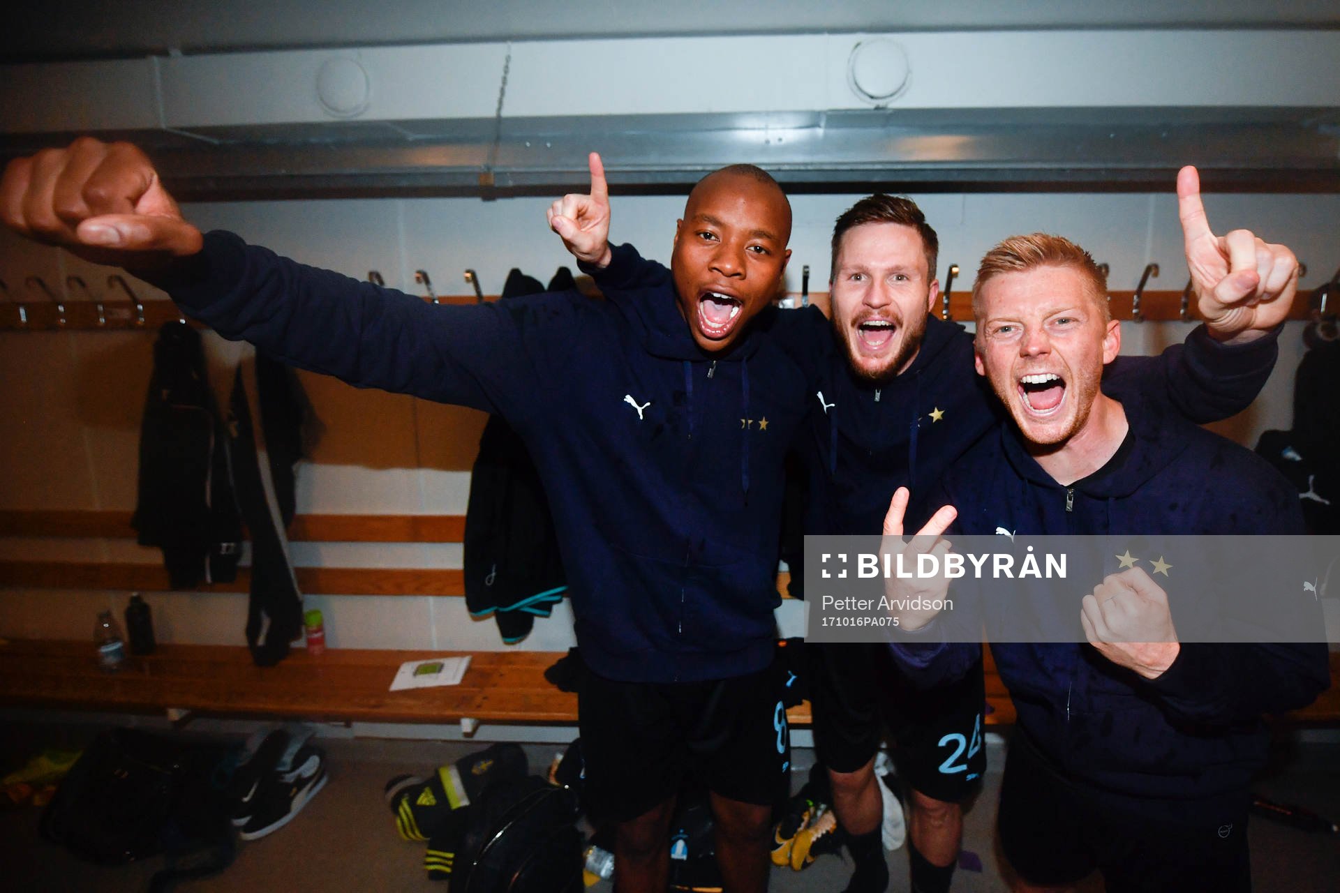 Malmö FFs Carlos Strandberg, Lasse Nielsen och Anders