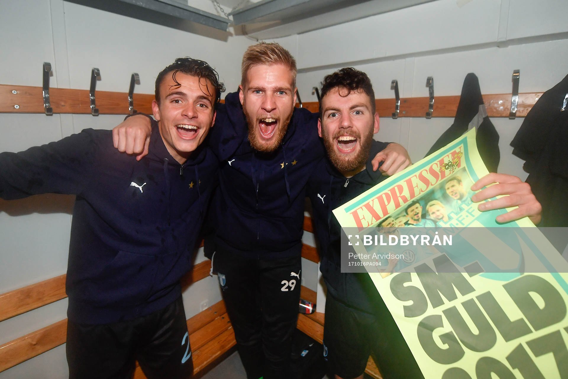 Malmö FFs Andreas Vindheim, Fredrik Andersson och Felipe
