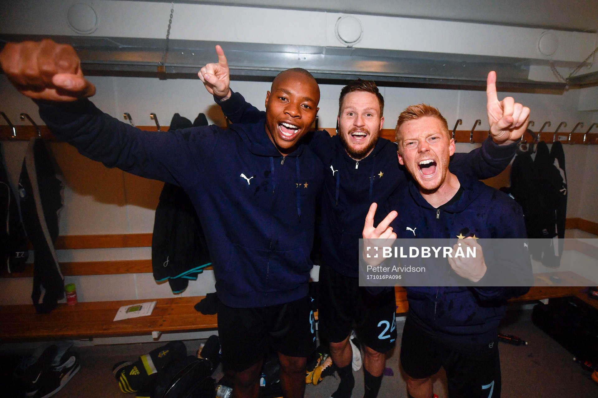 Malmö FFs Carlos Strandberg, Lasse Nielsen och Anders