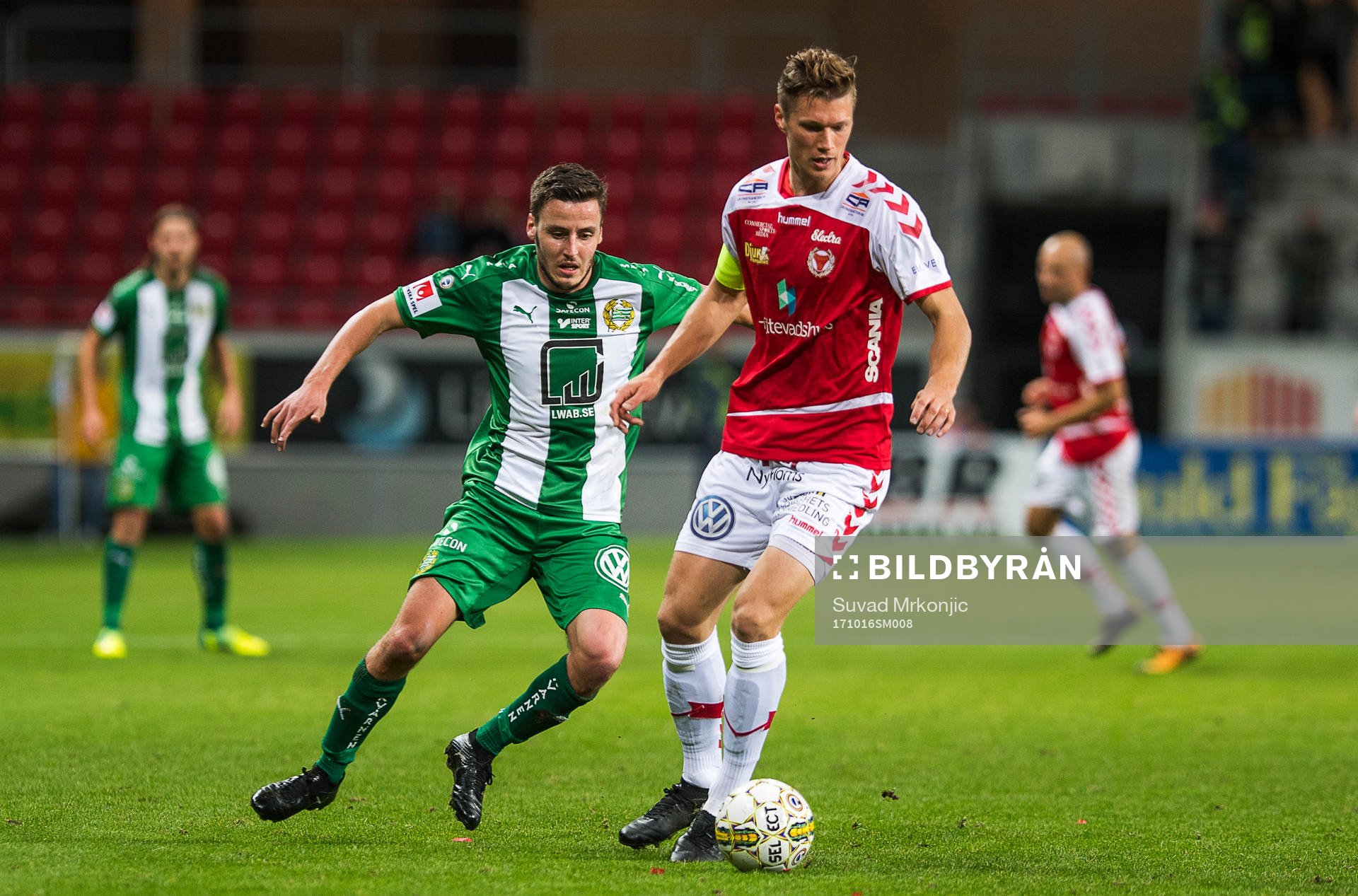 Kalmars Viktor Elm och Hammarbys Jeppe Andersen