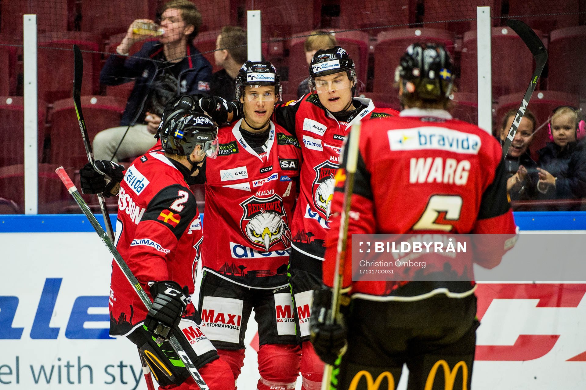 Malmö Redhawks Robin Alvarez jublar