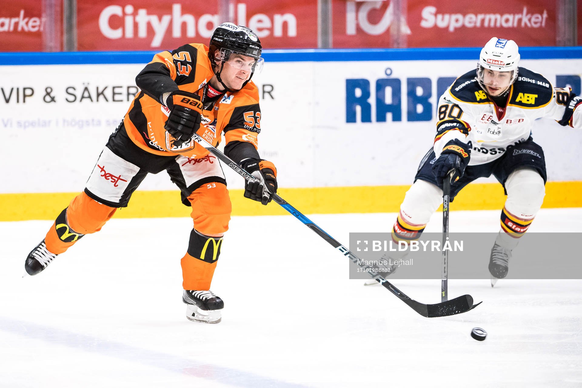 Karlskronas Bobbo Petersson och Djurgårdens Gustav Possler