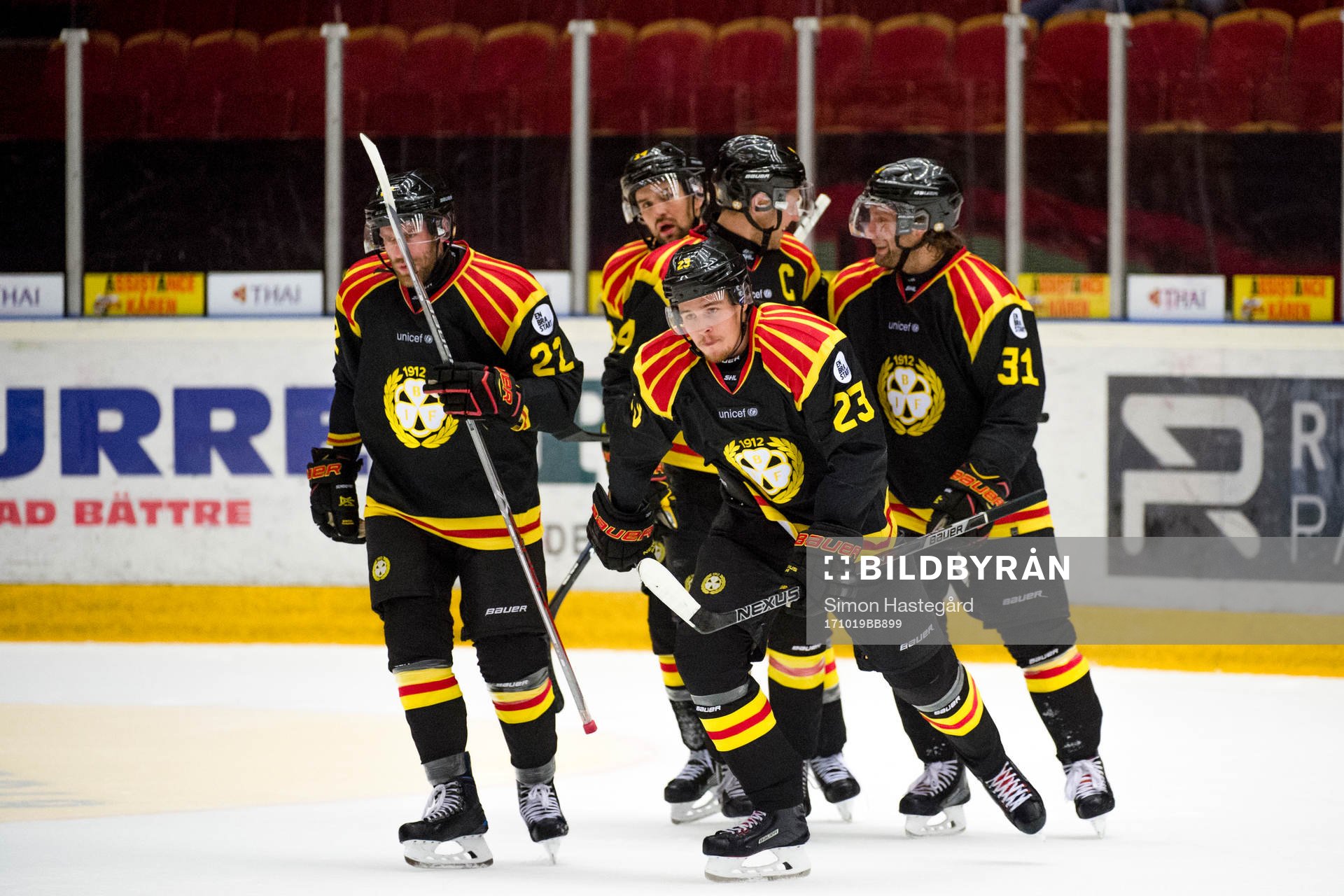Brynäs Lucas Carlsson jublar