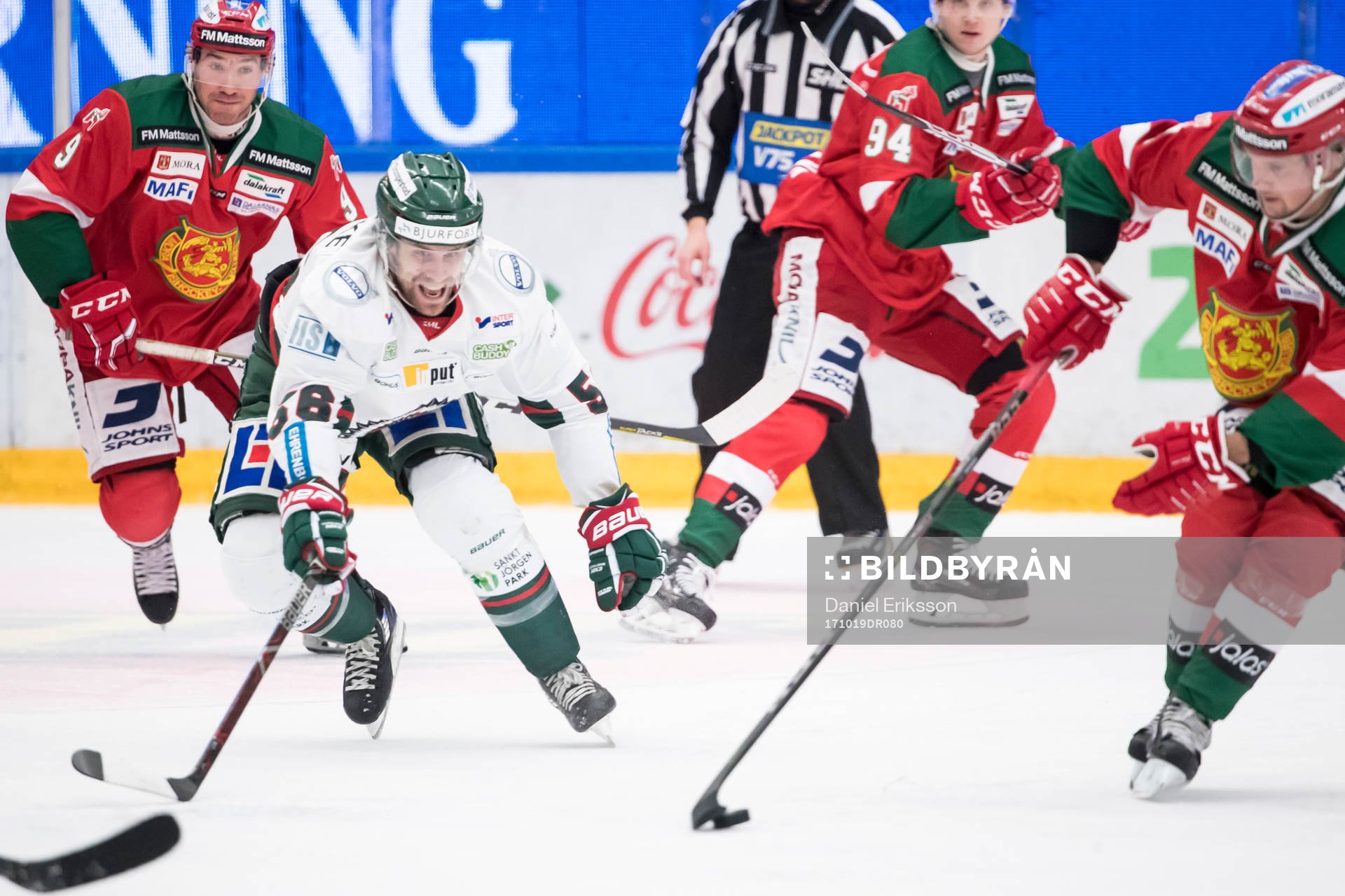 Frölundas ??? i ishockeymatchen i SHL mellan Mora och