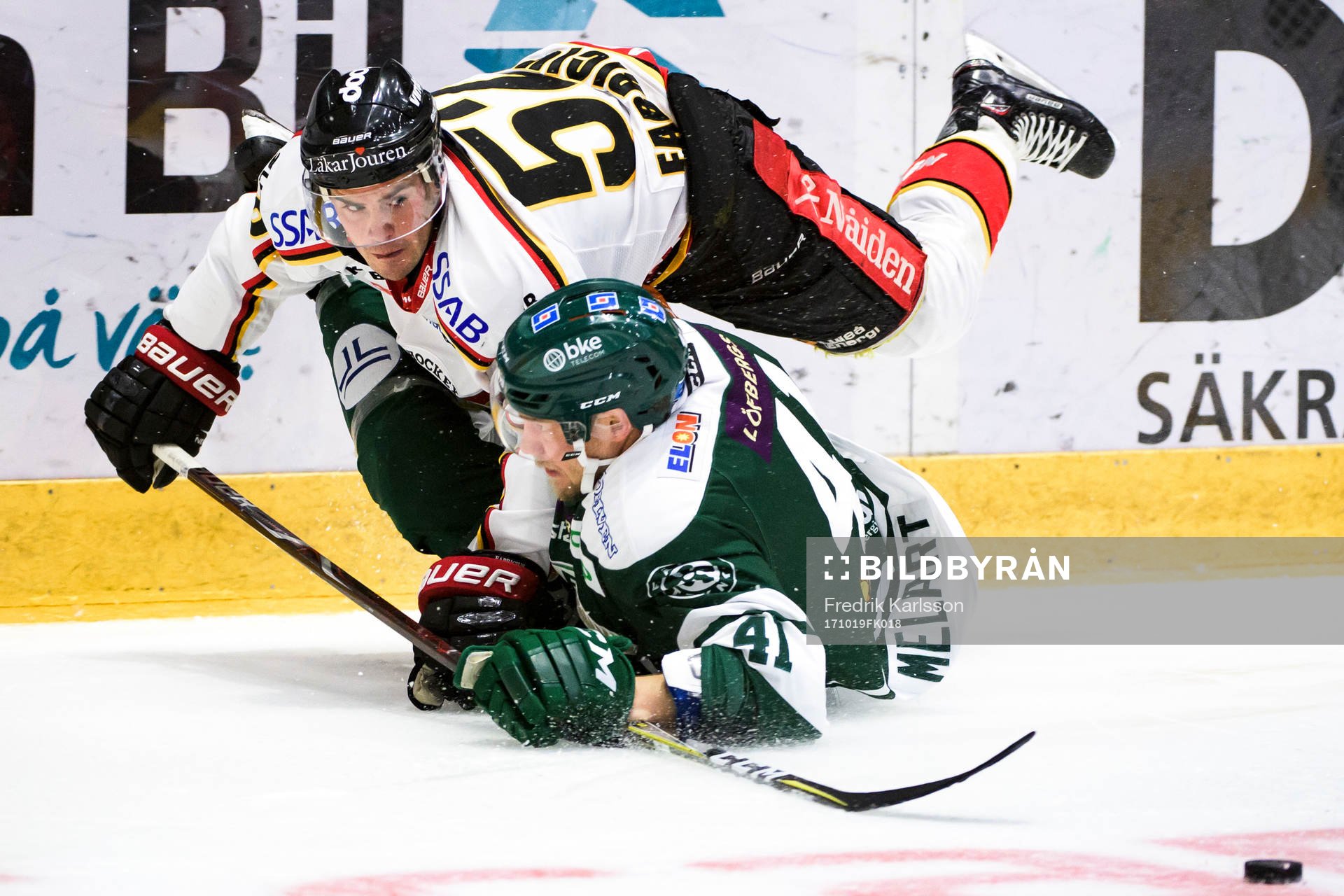 Luleås Karl Fabricius och Färjestads Ilari Melart