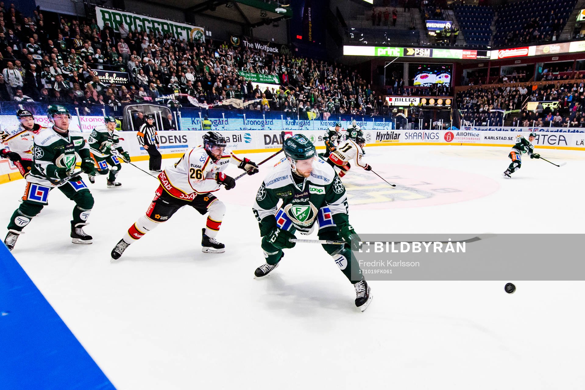 Färjestads Linus Persson, Luleås Joey Hishon och