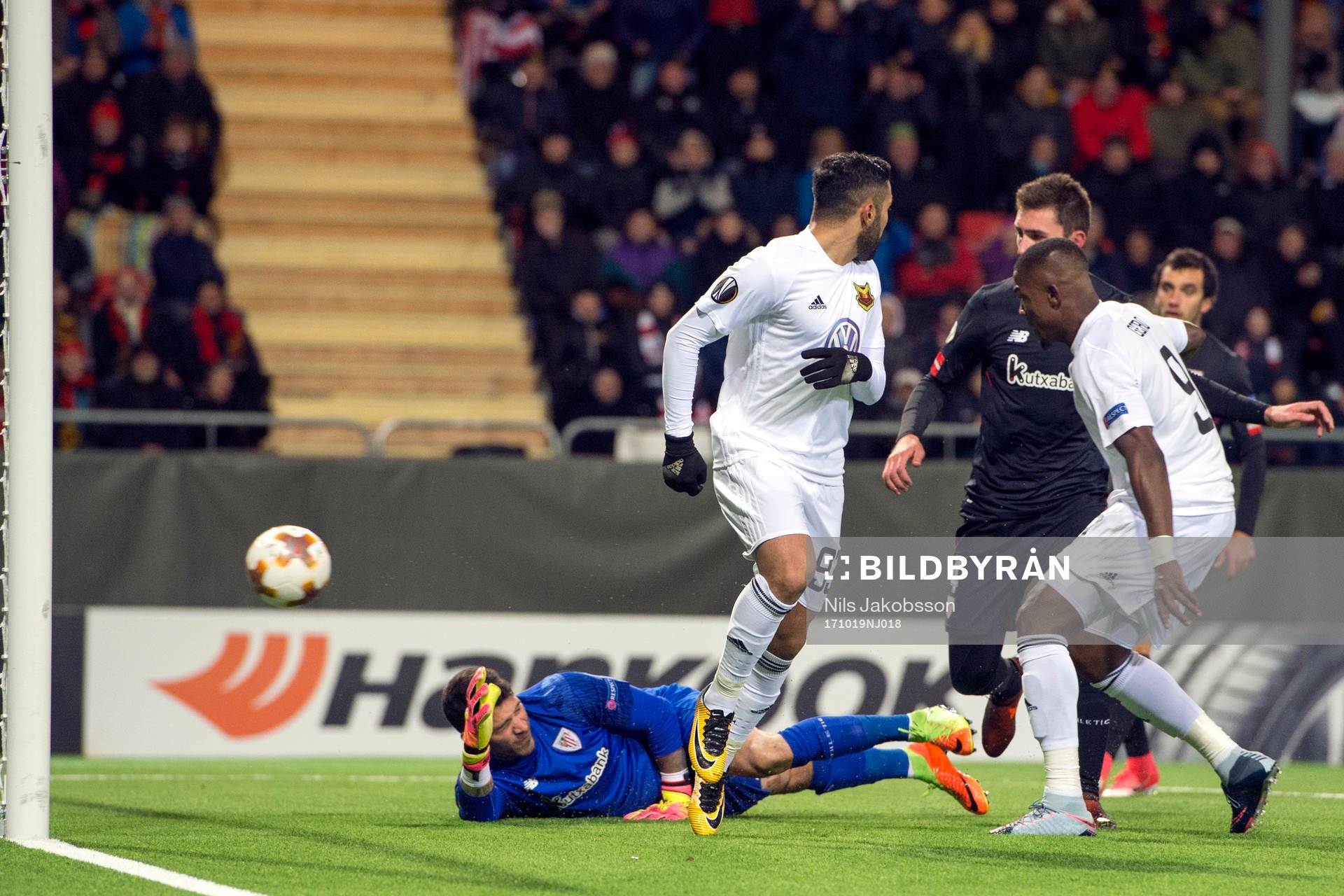 Östersunds Salisu Abdullahi Gero gör 1-1