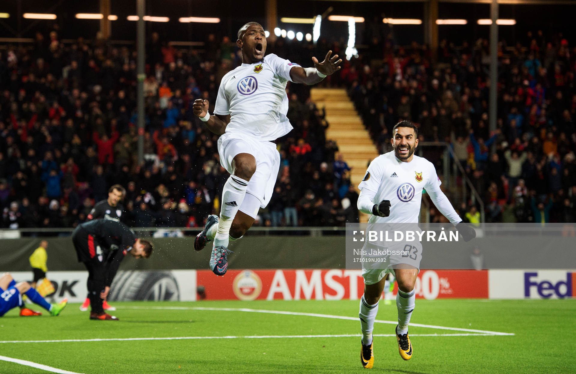Östersunds Salisu Abdullahi Gero jublar