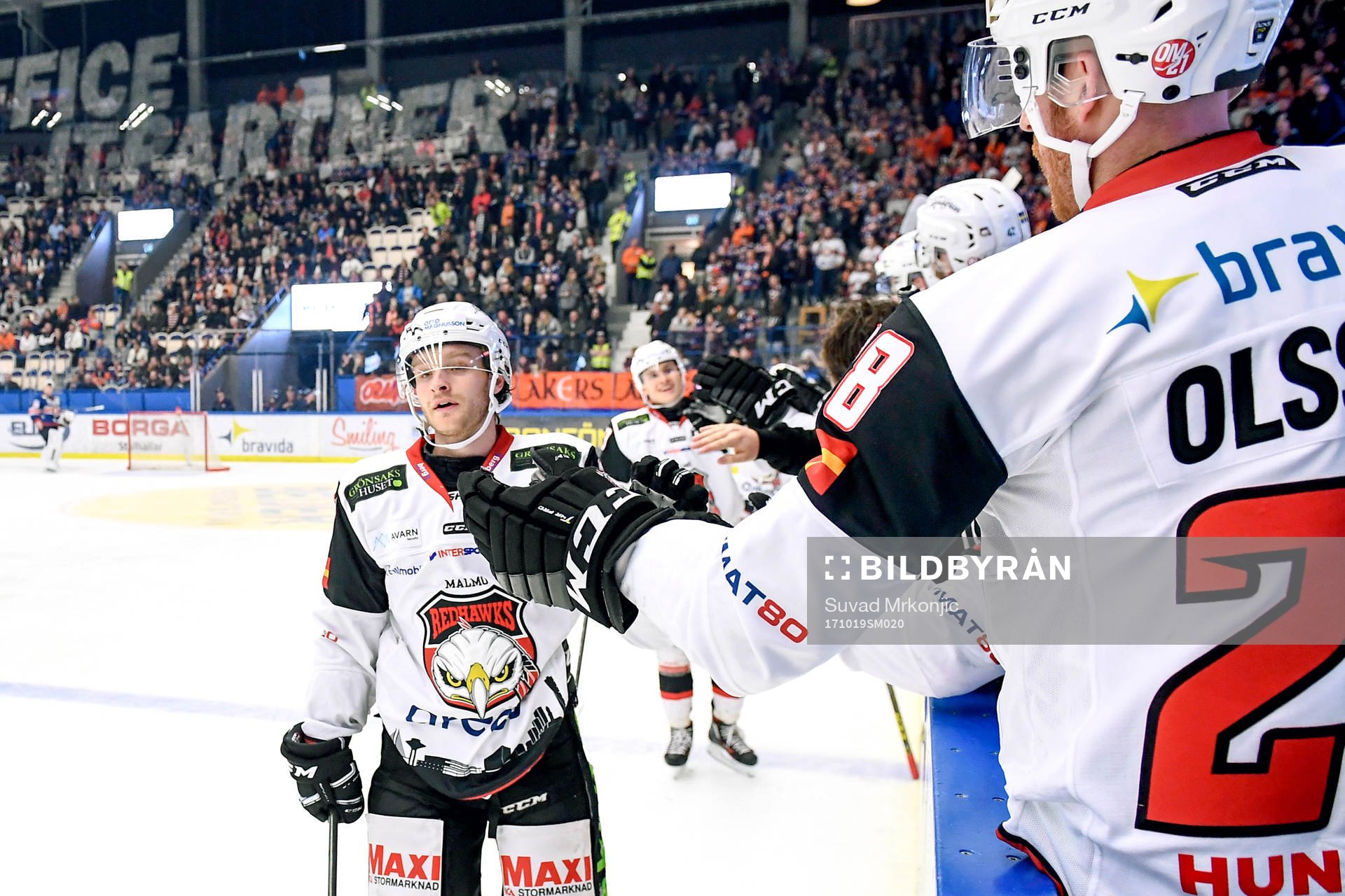 Malmö Redhawks Johan Olofsson jublar