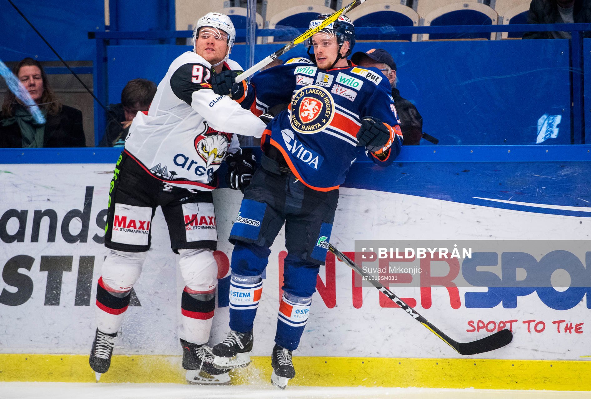 Växjös Brendan Shinnimin och Malmö Redhawks Max Görtz