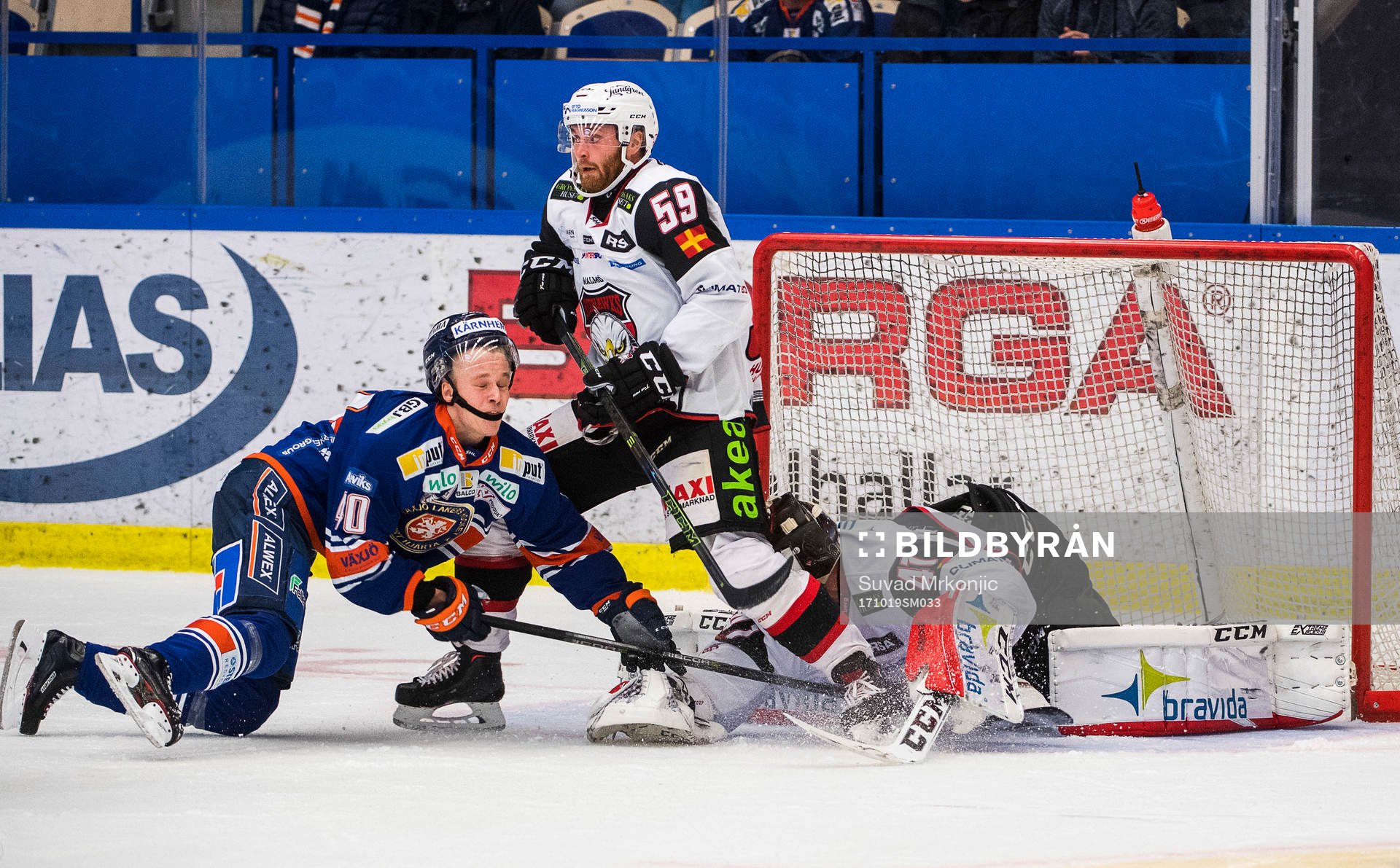 Växjös Elias Pettersson och Malmö Redhawks Anton
