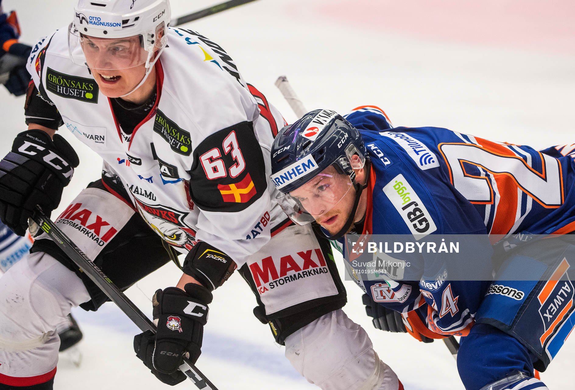 Växjös Brendan Shinnimin och Malmö Redhawks Fredrik
