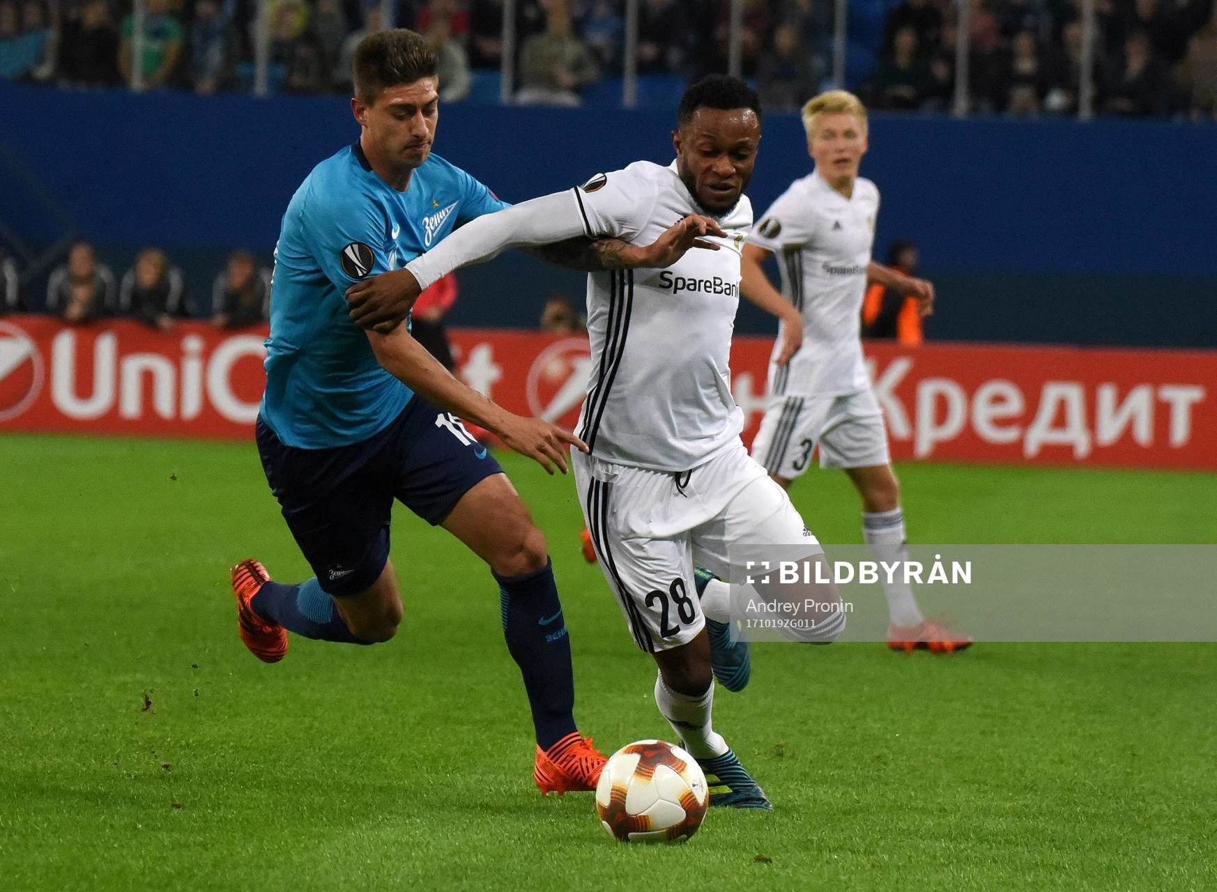 Russia. St. Petersburg. October 19, 2017. Zenit players