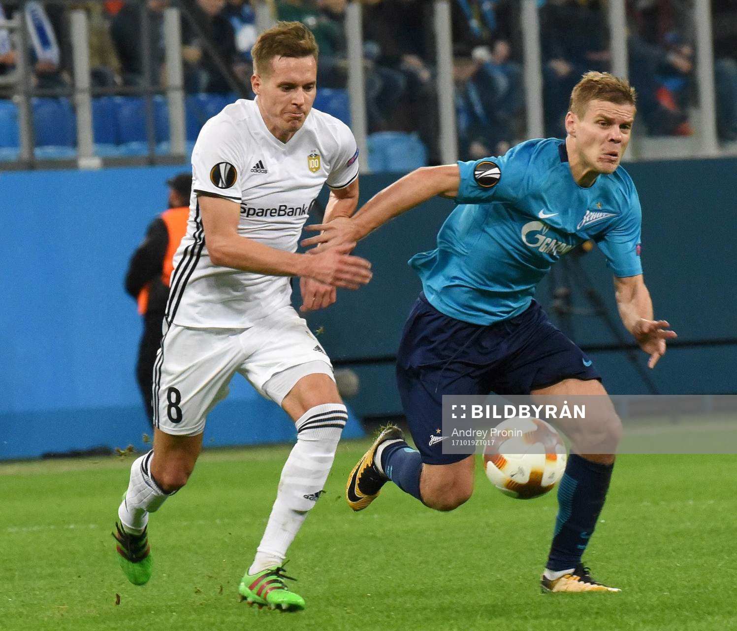 Russia. St. Petersburg. October 19, 2017. Rosenborg players