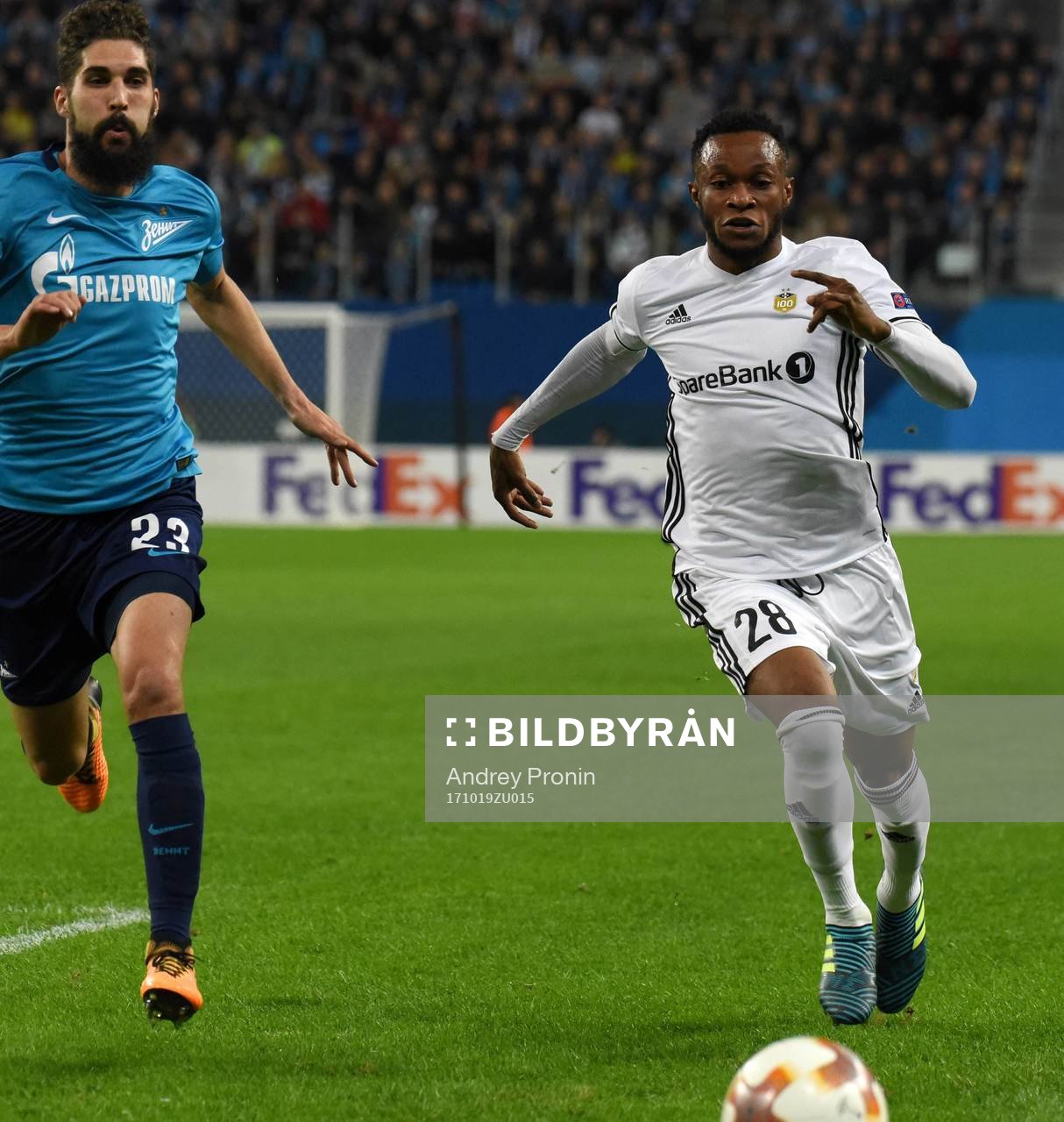Russia. St. Petersburg. October 19, 2017. Zenit players