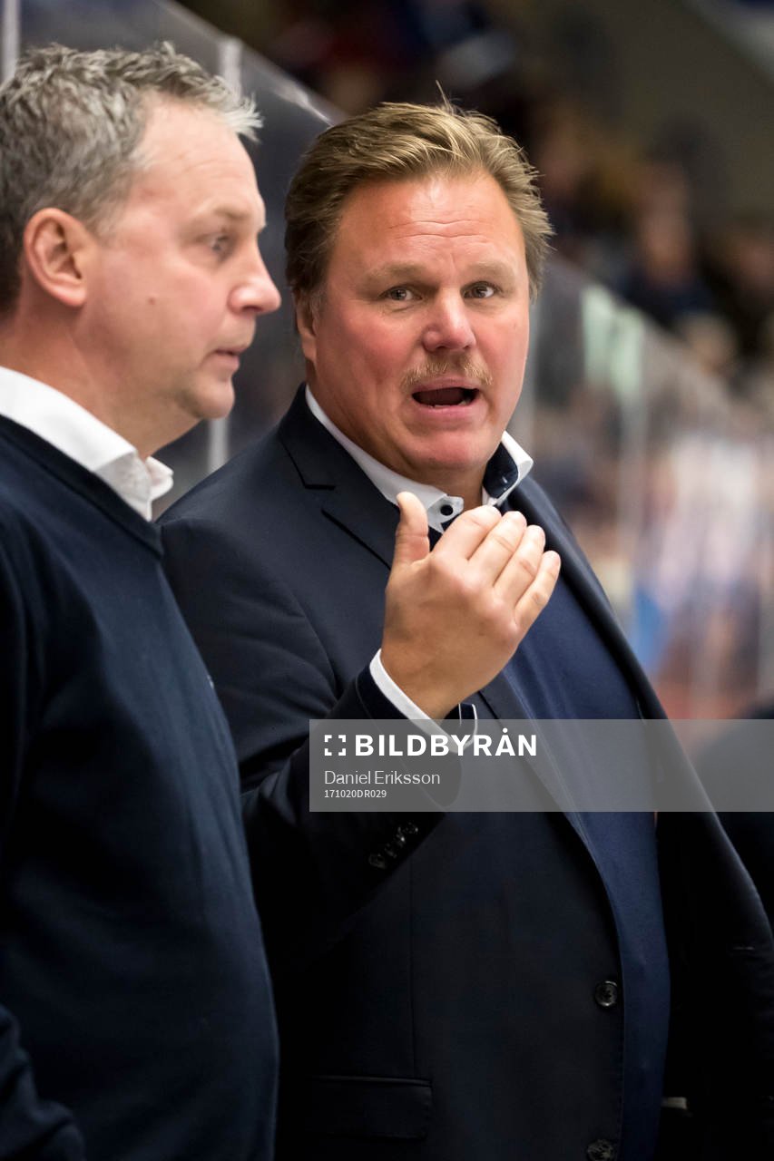 Leksands tränare Leif Carlsson och assisterande tränare