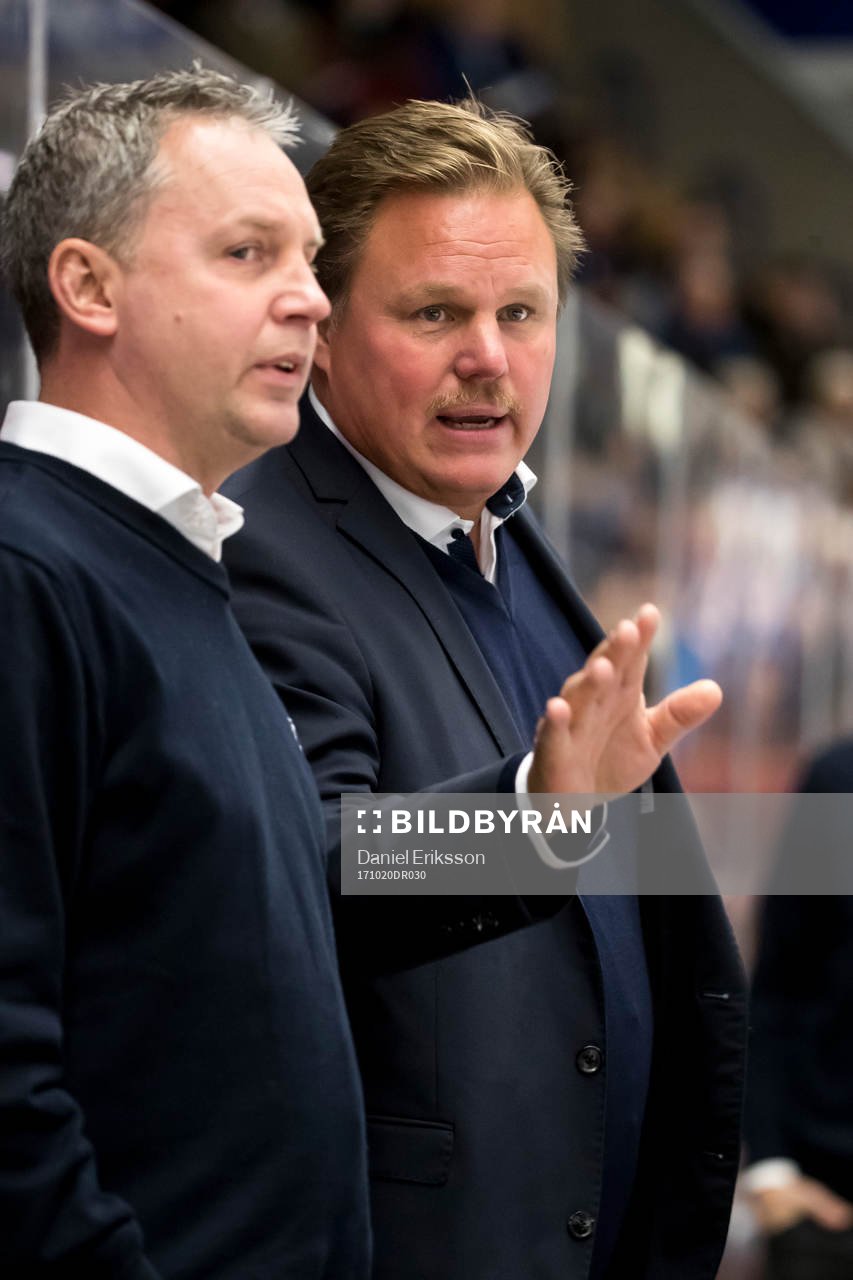 Leksands tränare Leif Carlsson och assisterande tränare