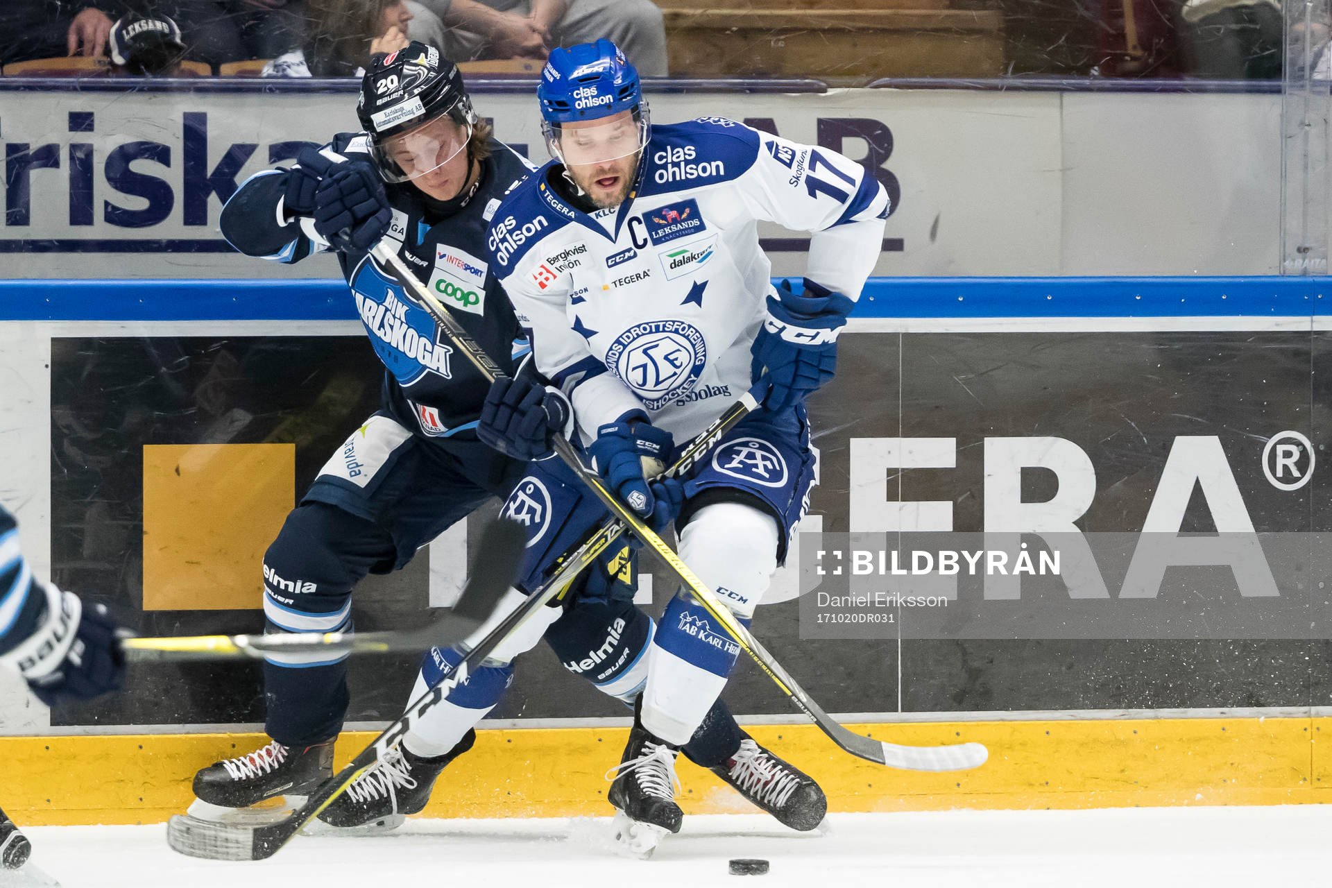 Leksands Jesper Ollas och Karlskogas Juliuz Persson  i