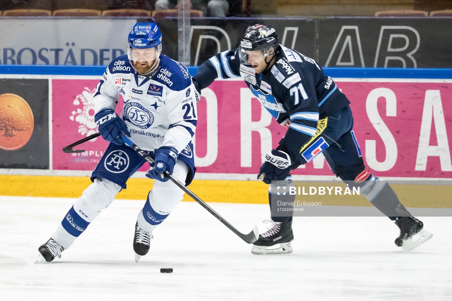 Leksands Mattias Ritola och Karlskogas Carl Berglund  i