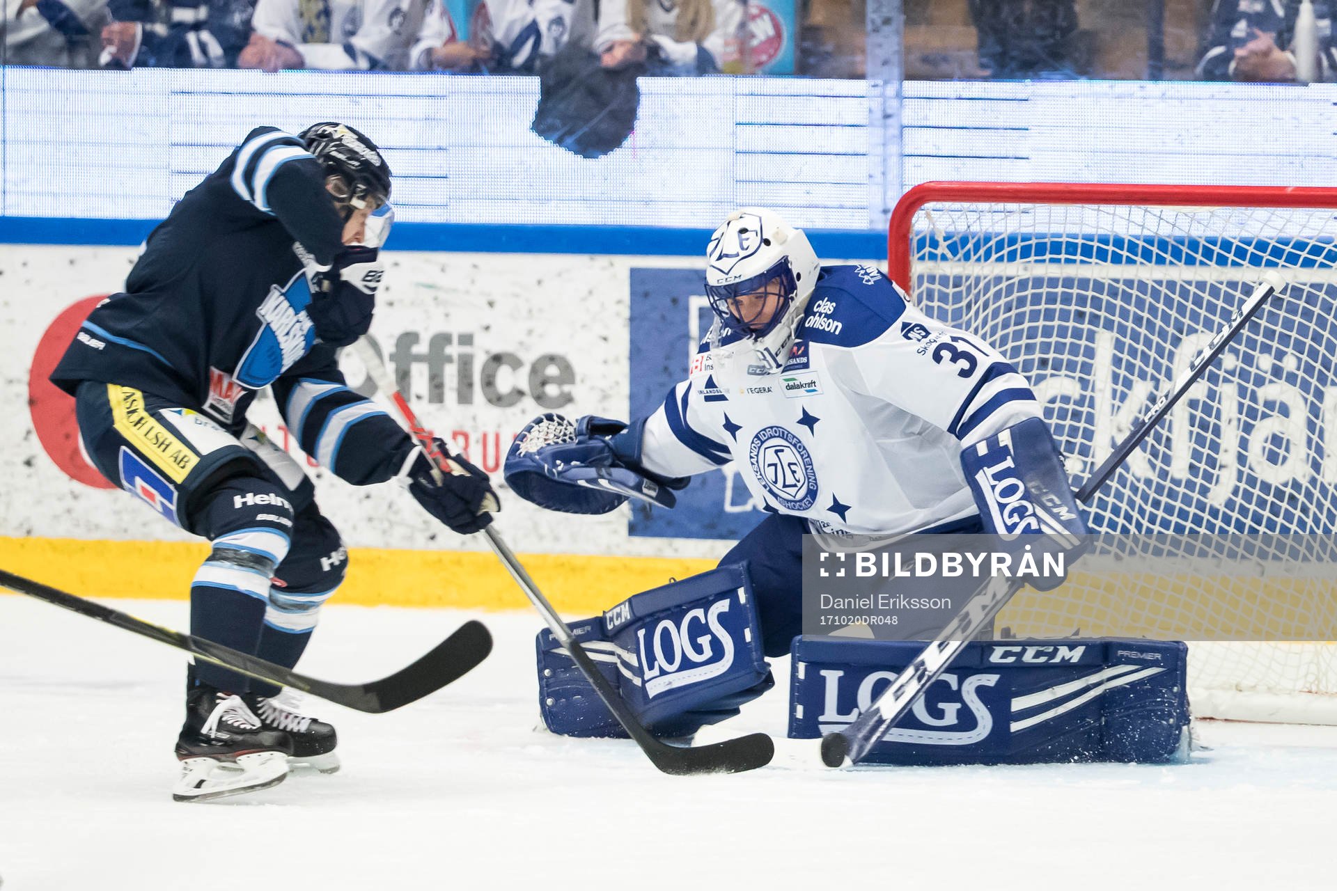 chans för Karlskogas Gustaf Thorell framför Leksands