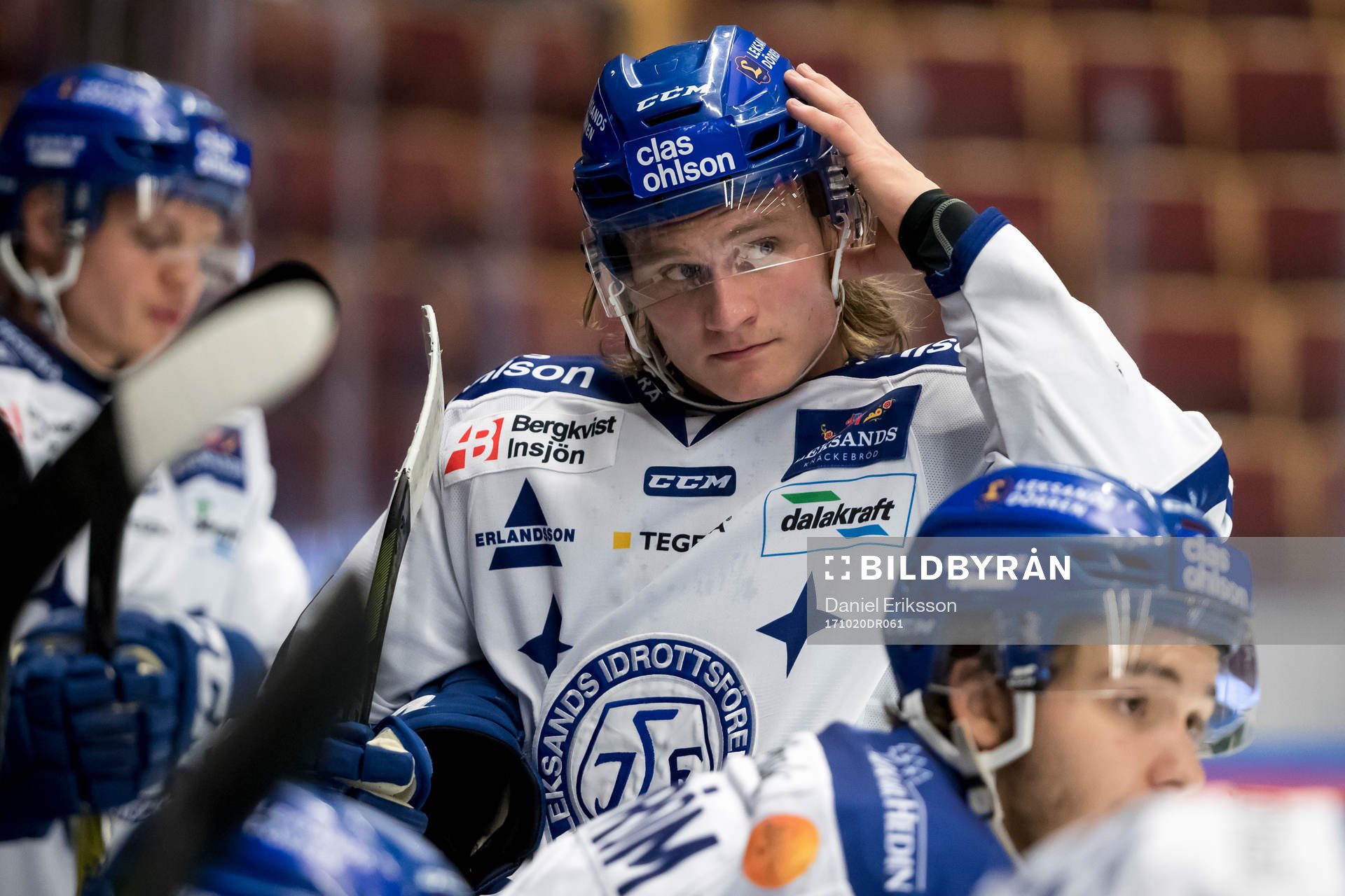 Leksands Anton Karlsson  i ishockeymatchen i