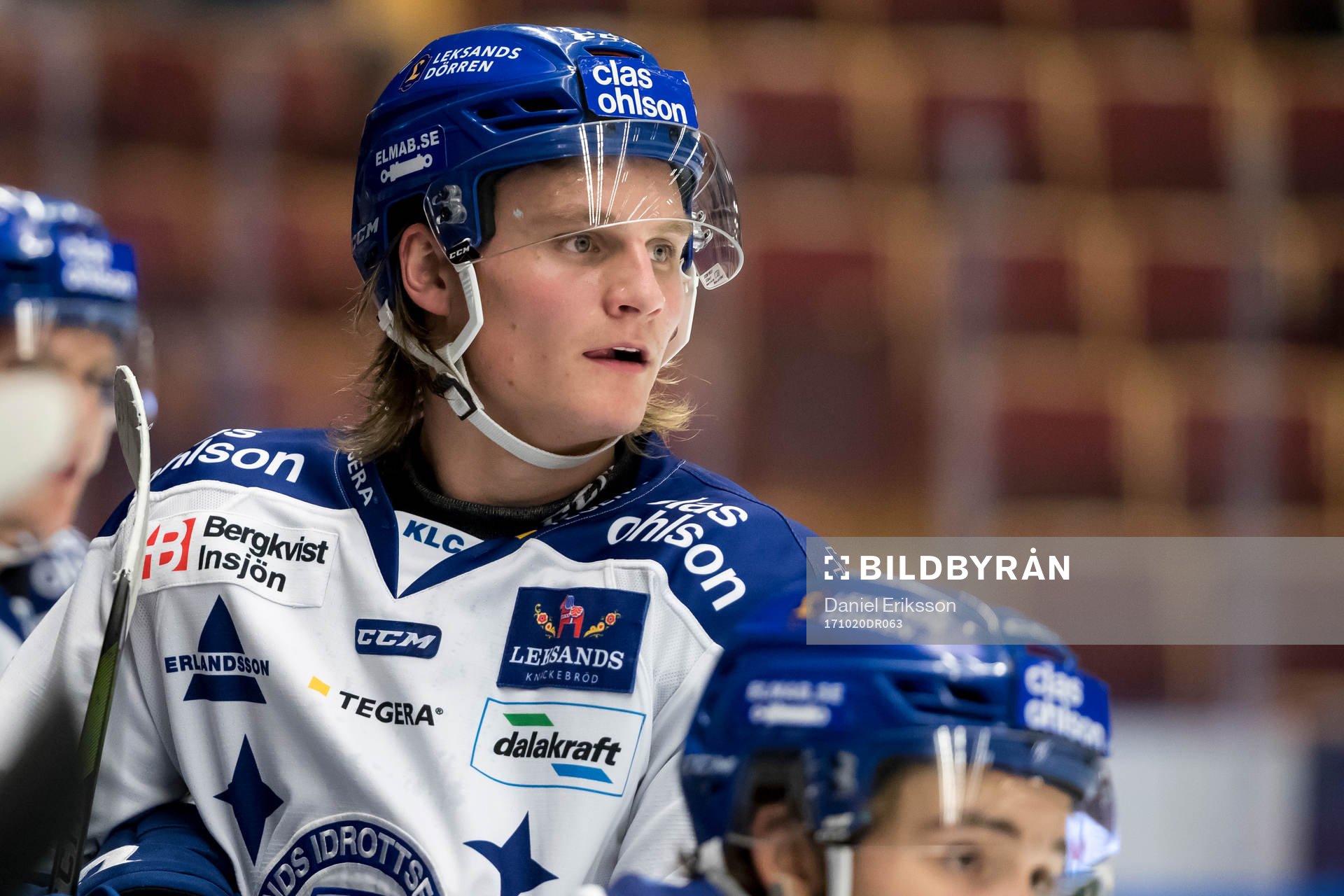 Leksands Anton Karlsson  i ishockeymatchen i