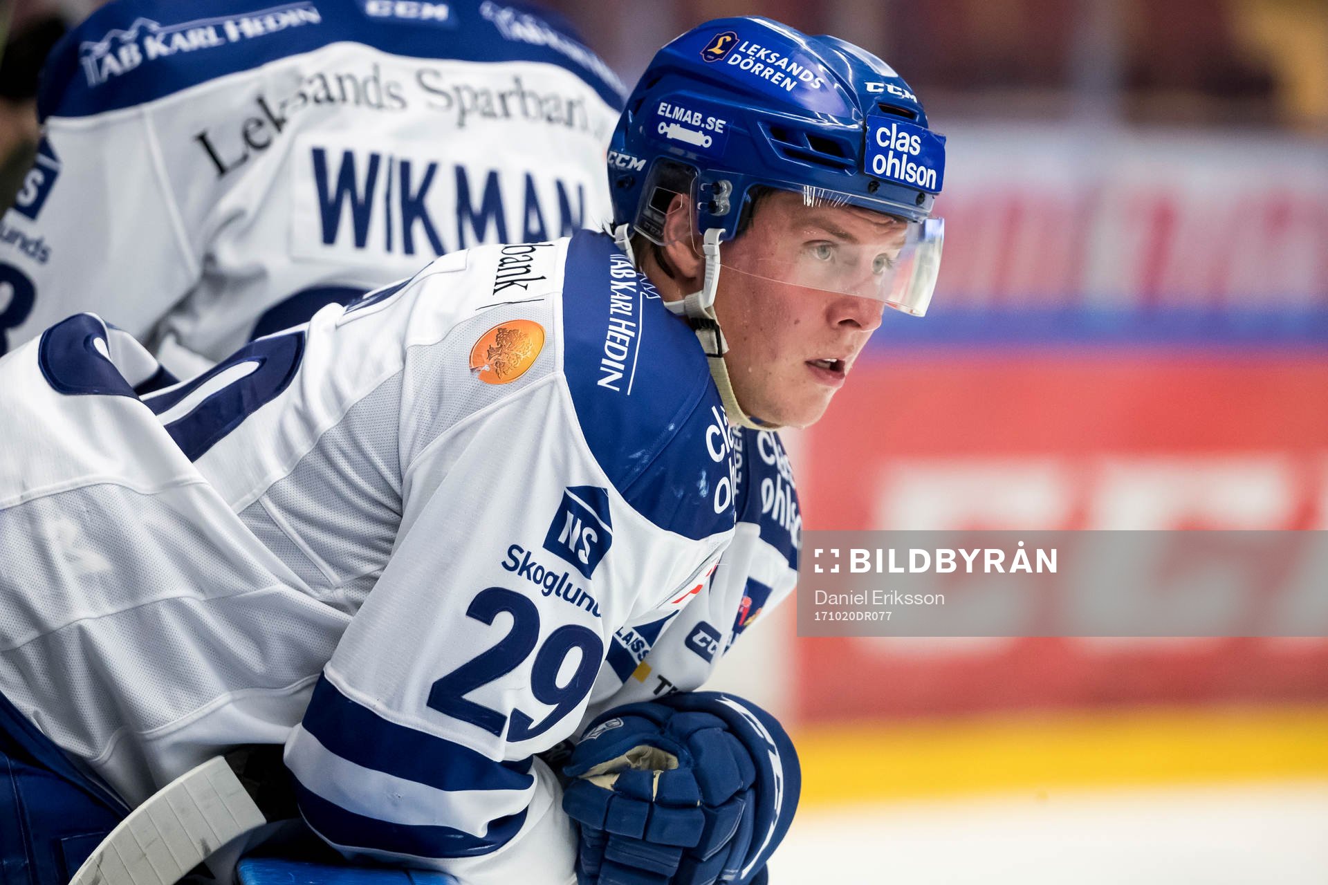 Leksands David Åslin  i ishockeymatchen i