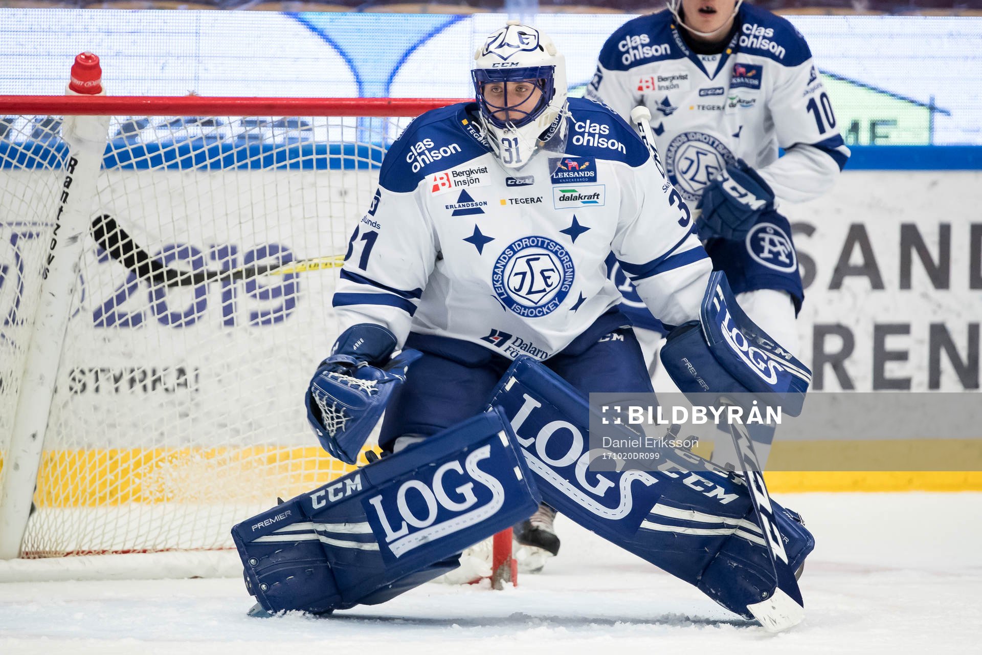 Leksands målvakt Jonas Arntzen  i ishockeymatchen i